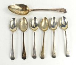 A group of Georgian and Victorian silver spoons to include a Tablespoon hallmarked for Richard