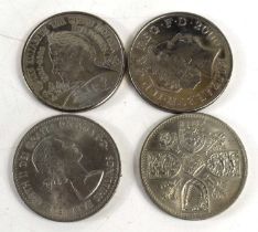 A group of four commemorative crowns to include The Queen Mother five pound coin, 1900 - 2000.