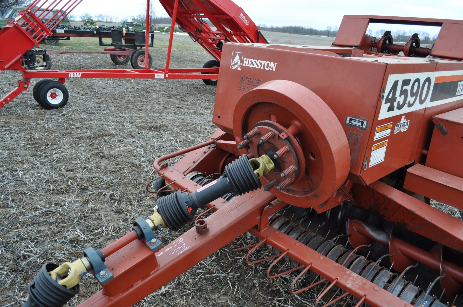 Hesston 4590 square baler, inline, twin tie, hyd tension w/ hitch, 540 pto - Image 8 of 18