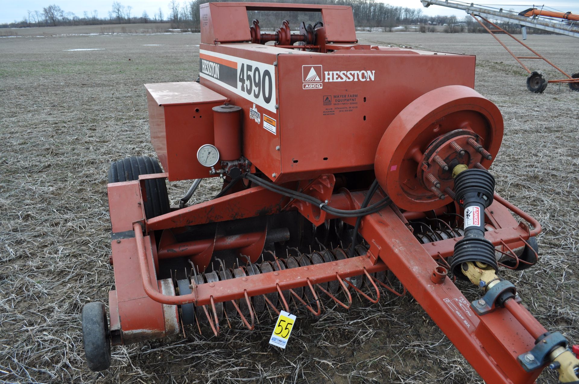 Hesston 4590 square baler, inline, twin tie, hyd tension w/ hitch, 540 pto - Image 9 of 18