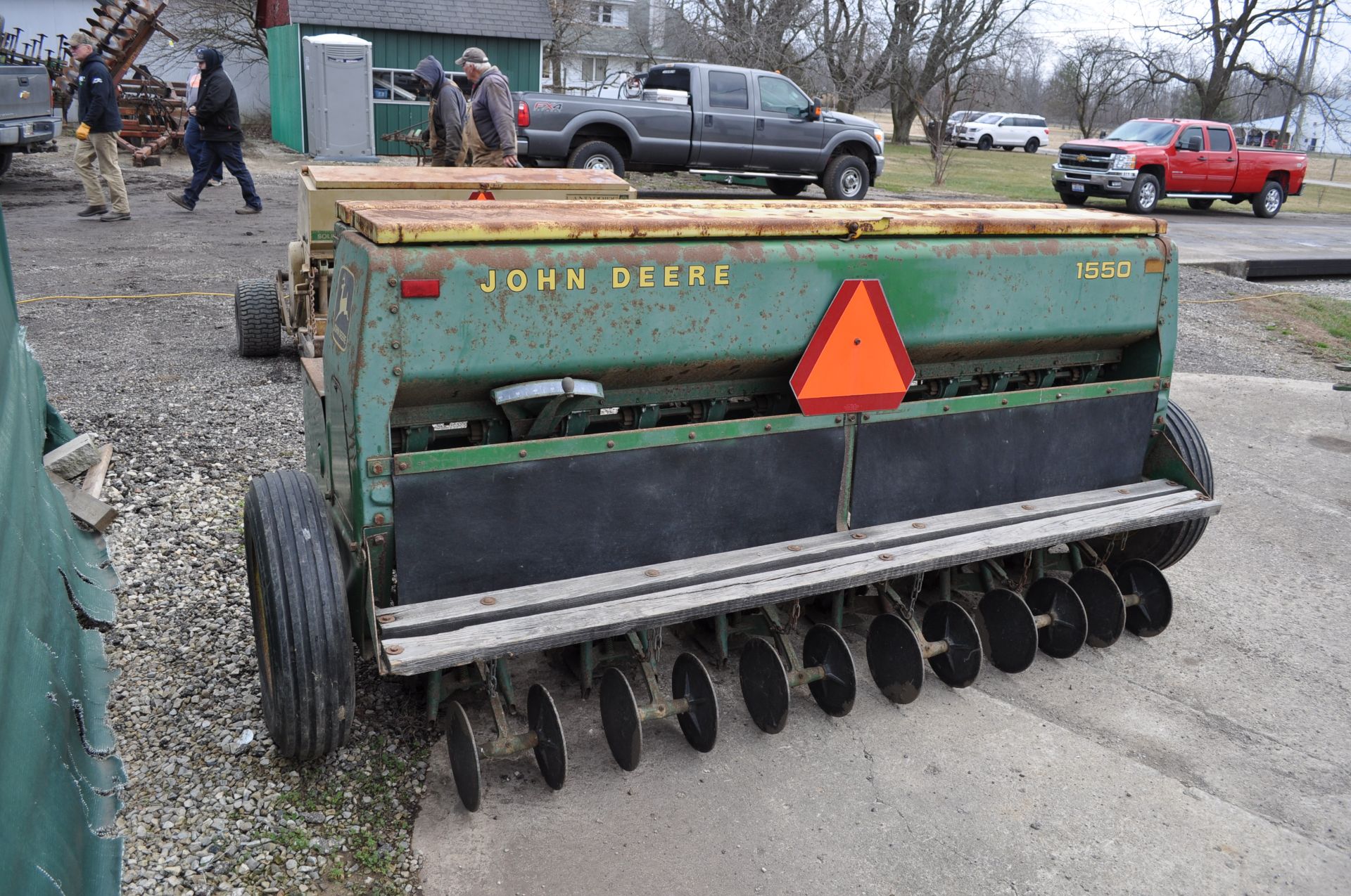 8’ John Deere 1550 Overseeder, 3pt, 540 pto, 8” spacing, grass box, SN:000616 - Image 3 of 14