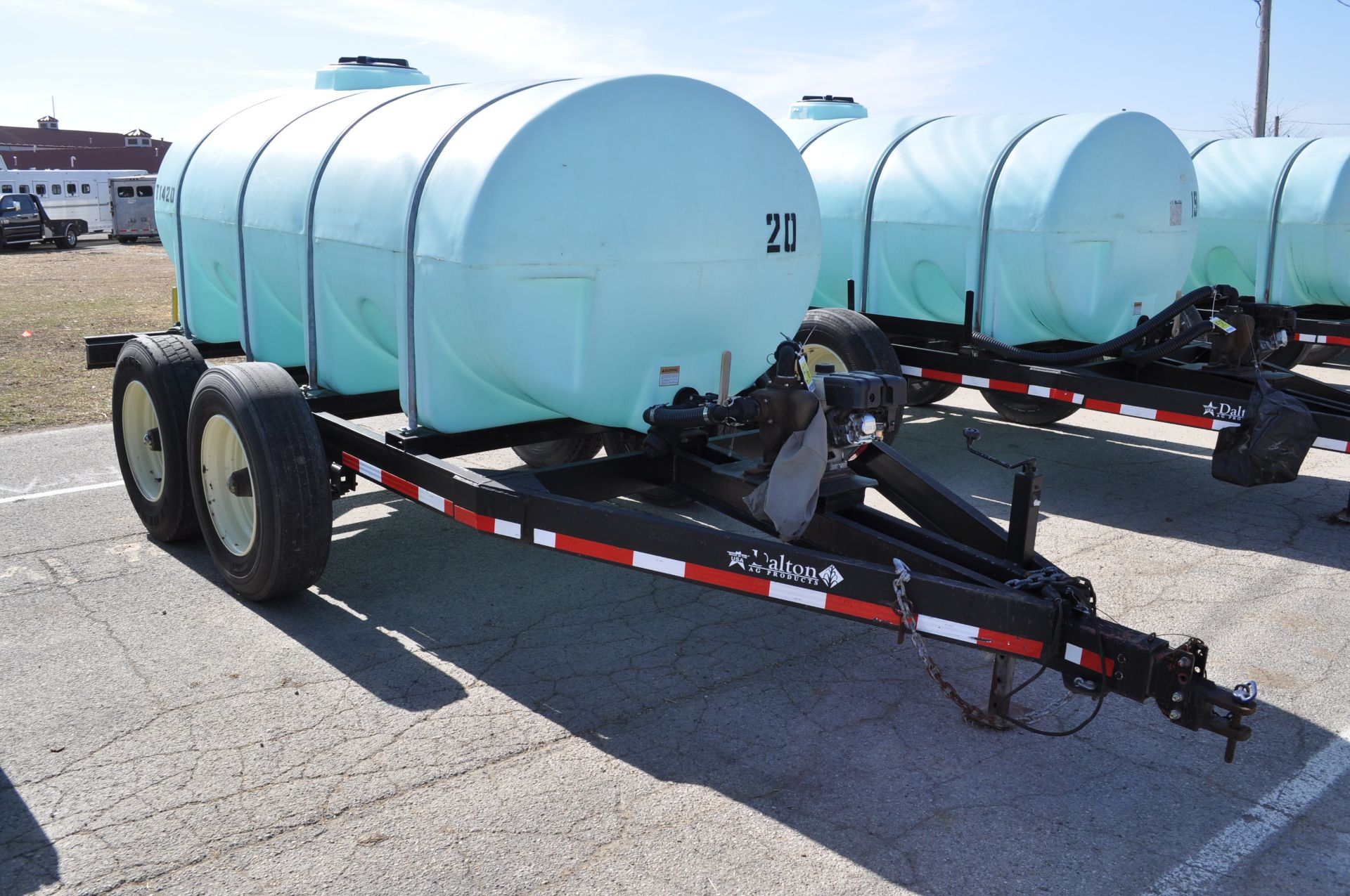 Dalton pup trailer, tandem axle, 1600-gal poly tank, Briggs & Stratton 2” pump - Image 2 of 14