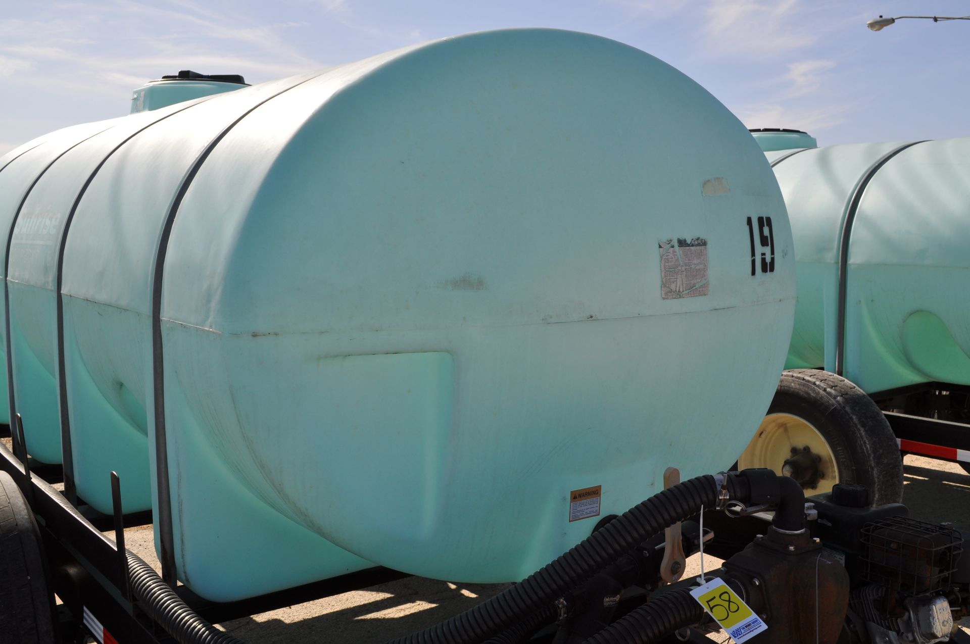 Dalton pup trailer, tandem axle, 1600-gal poly tank, Briggs & Stratton 2” pump - Image 10 of 14