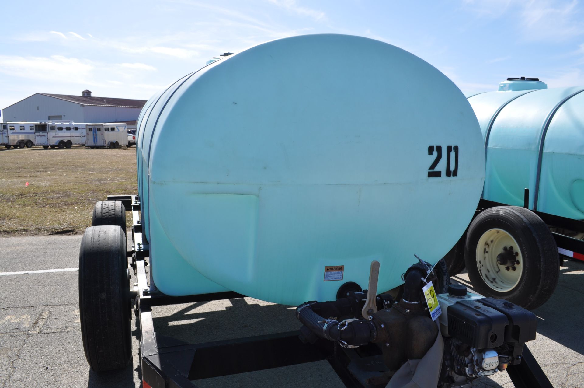 Dalton pup trailer, tandem axle, 1600-gal poly tank, Briggs & Stratton 2” pump - Image 10 of 14
