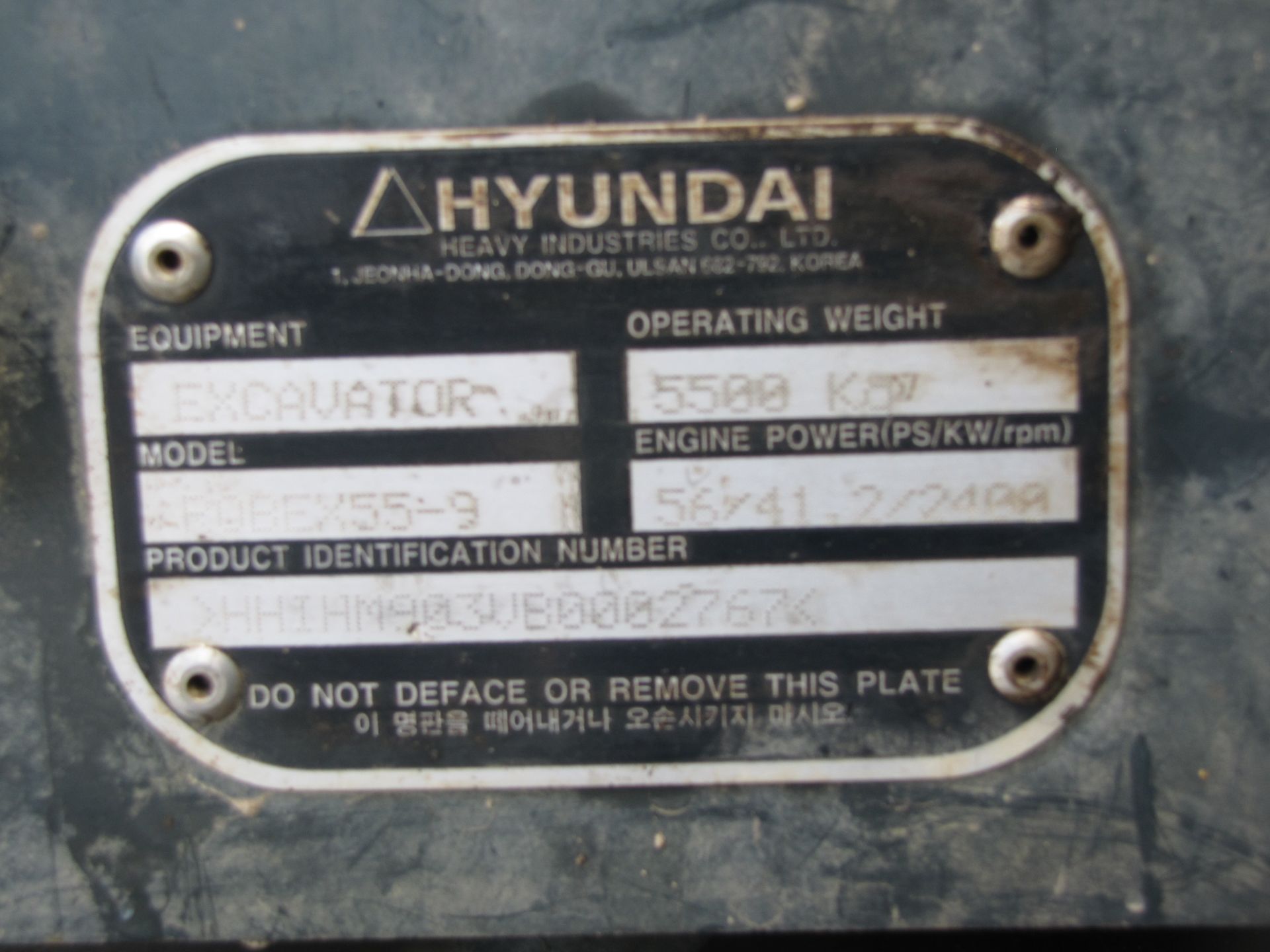 Hyundai 55-9 mini excavator - Image 30 of 42