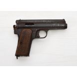 Kurzwaffen (militärisch) : Halbautomatische (Pistole) Frommer Stop Kaliber 7,65 mm Br., Seriennu...