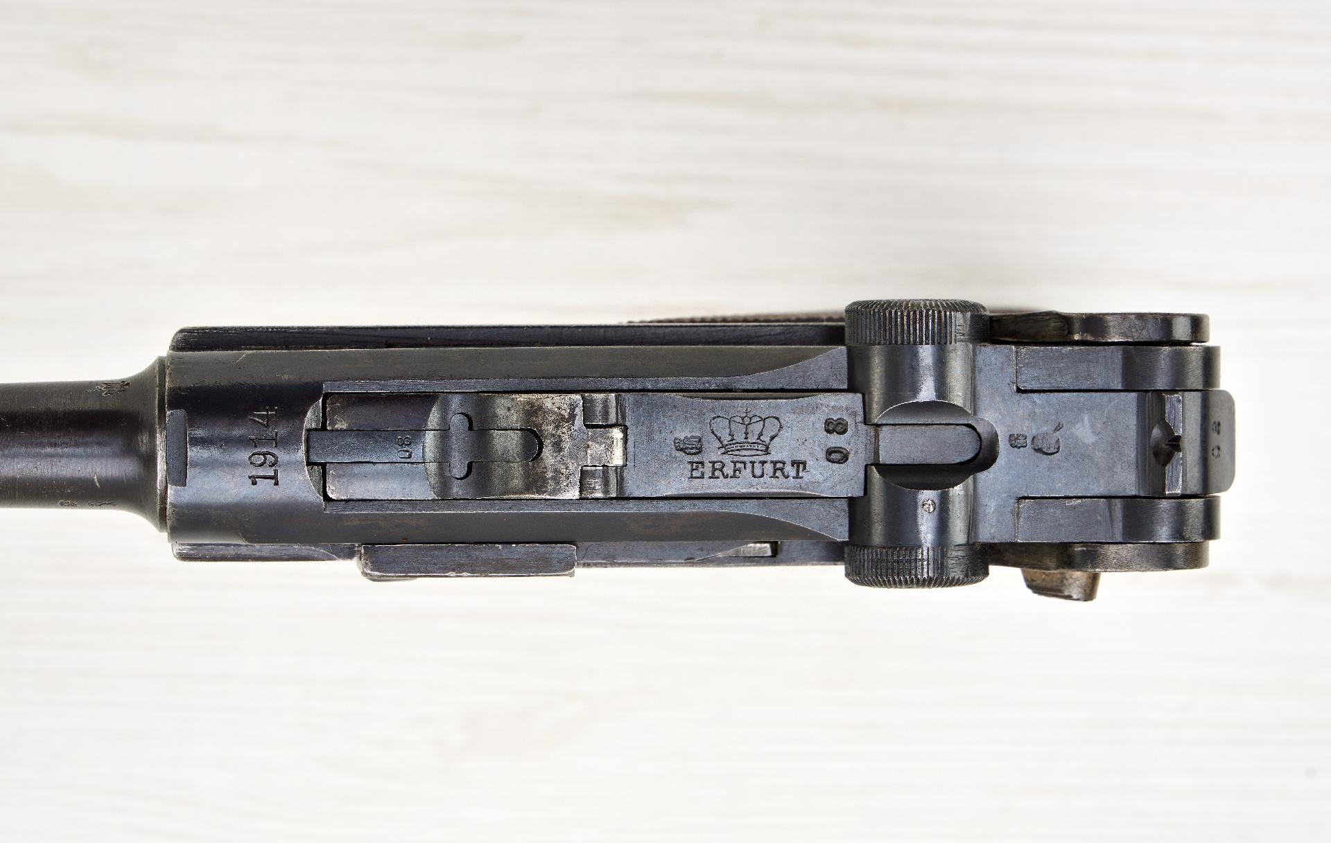 Kurzwaffen (militärisch) : Halbautomatische Pistole Mod.: P. 08 Herst.: ERFURT Baujahr: 1914 S.N... - Image 3 of 3