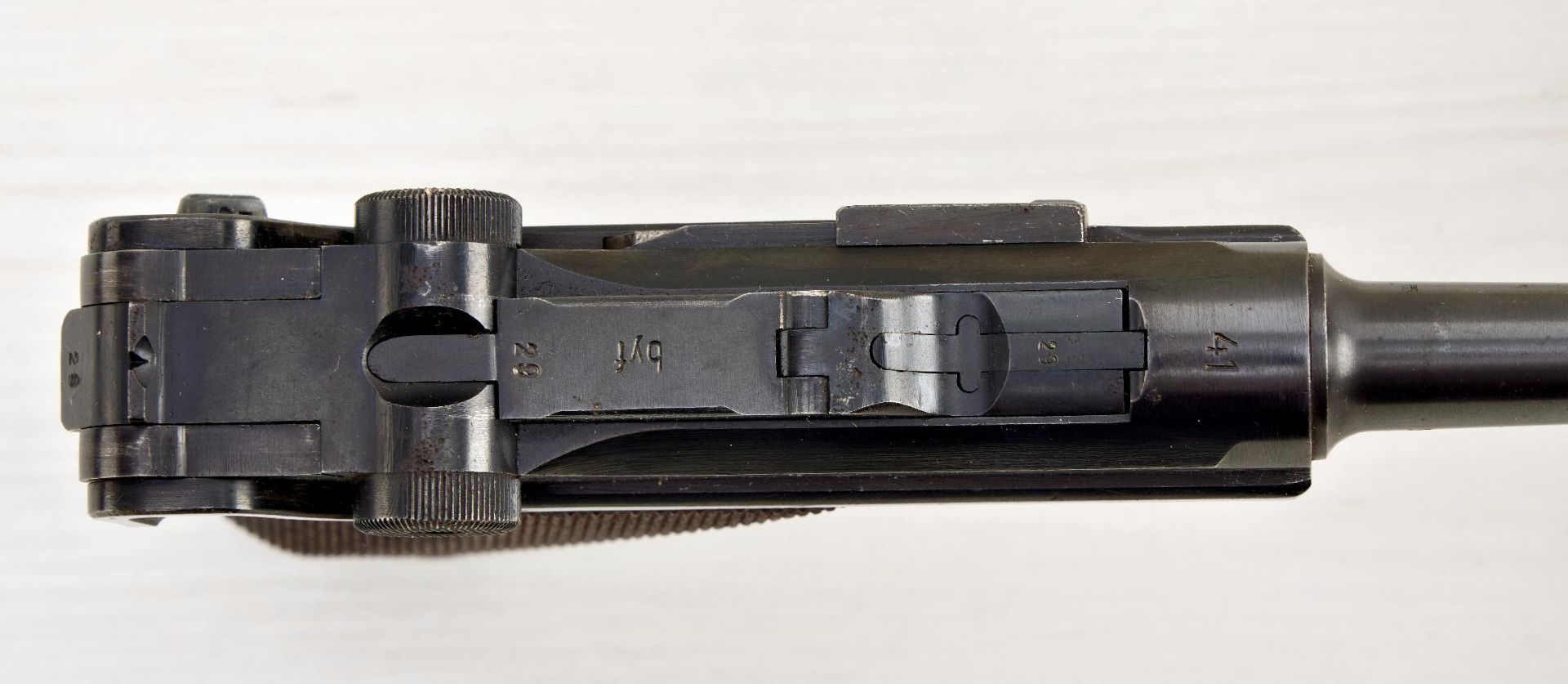 Kurzwaffen (militärisch) : Pistole P08 (byf 1941) im Kaliber 9 mm Luger, Seriennummer 4929 - Image 3 of 4