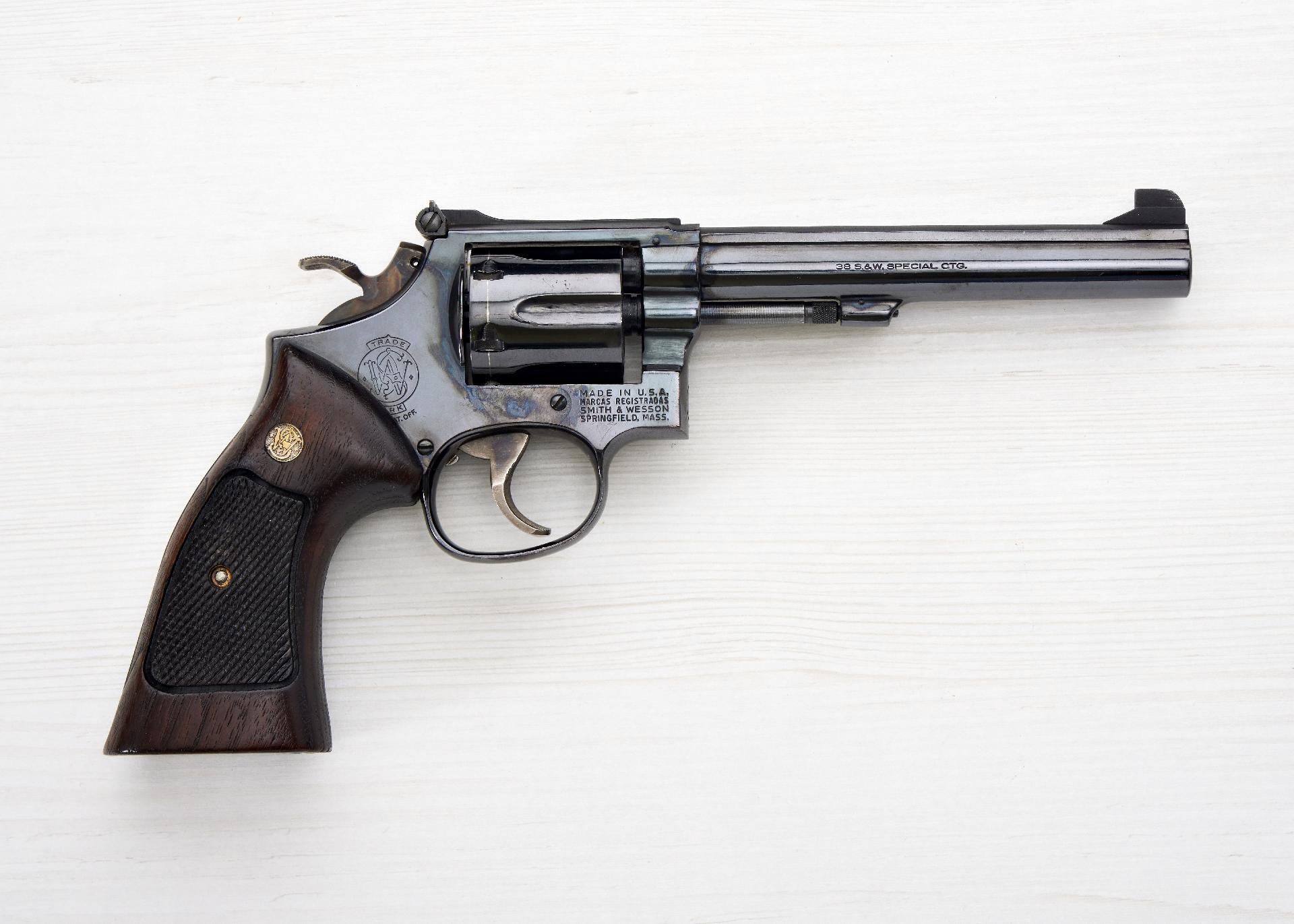 Zivile Waffen nach 1945 : Revolver Smith & Wesson Mod. 14-4, Kaliber .38 Special, Seriennummer 1...