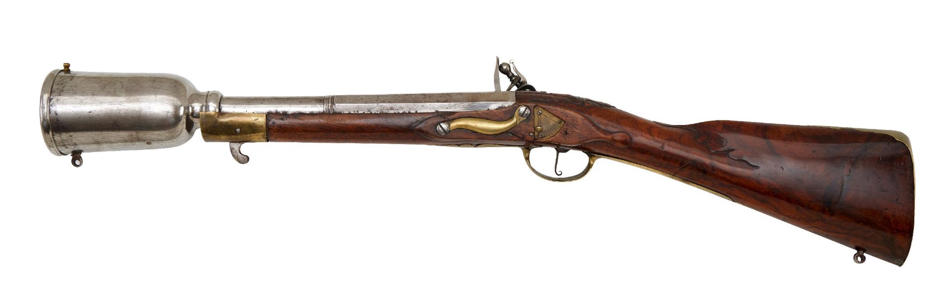 Guns / Rifles Erlaubnisfreie Waffen : Österreichisches Steinschloss - Granatgewehr M 1769 für die - Bild 2 aus 5
