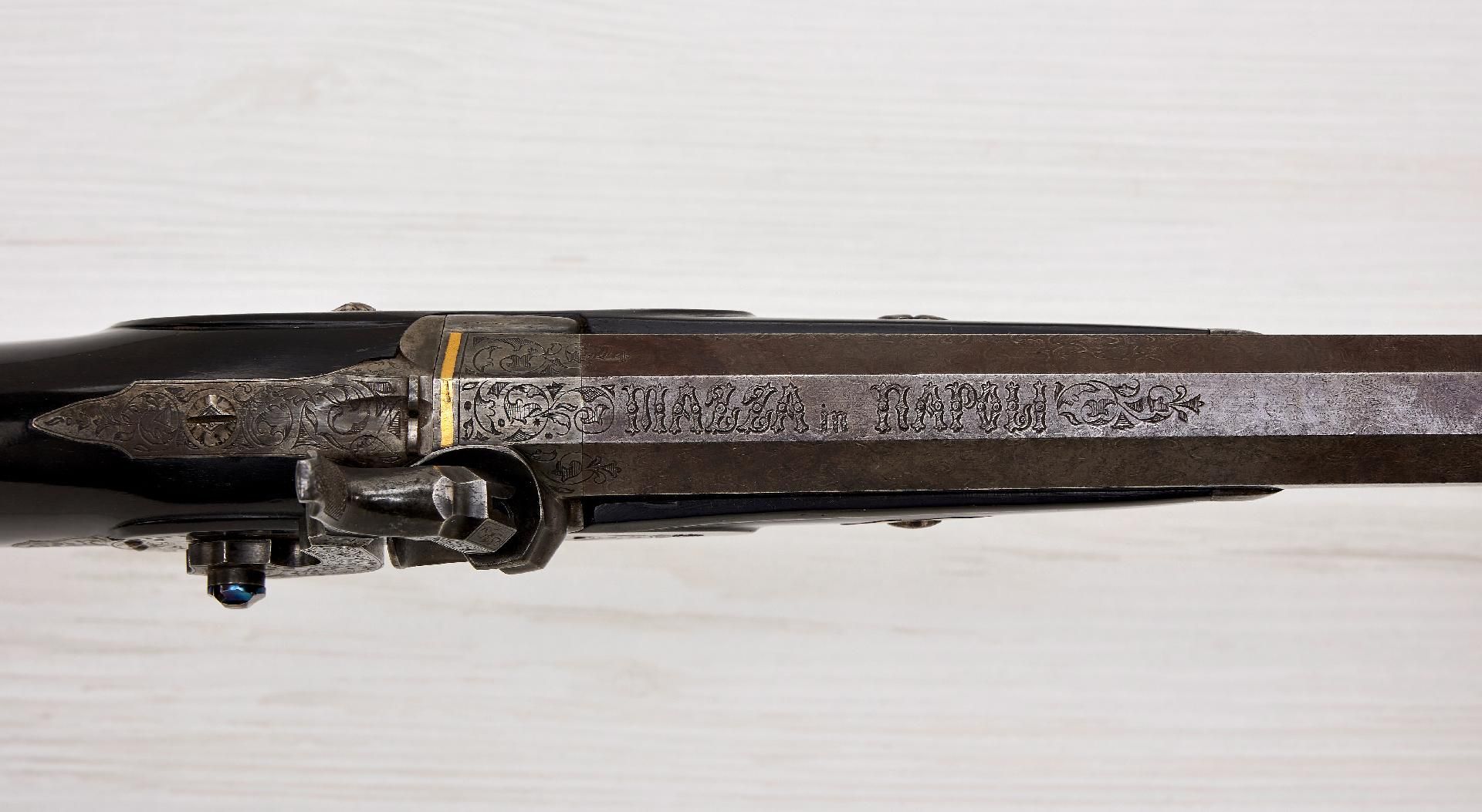 Guns/Erlaubnisfreie Waffen : Scheiben - Perkussionspistolen ? Paar aus dem Besitz König Ferdinand - Image 17 of 19