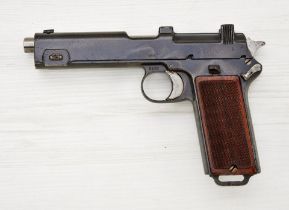 Kurzwaffen (militärisch) : Pistole Steyr M 12 im Kaliber 8mm Steyr mit der Seriennummer 2985 aus...