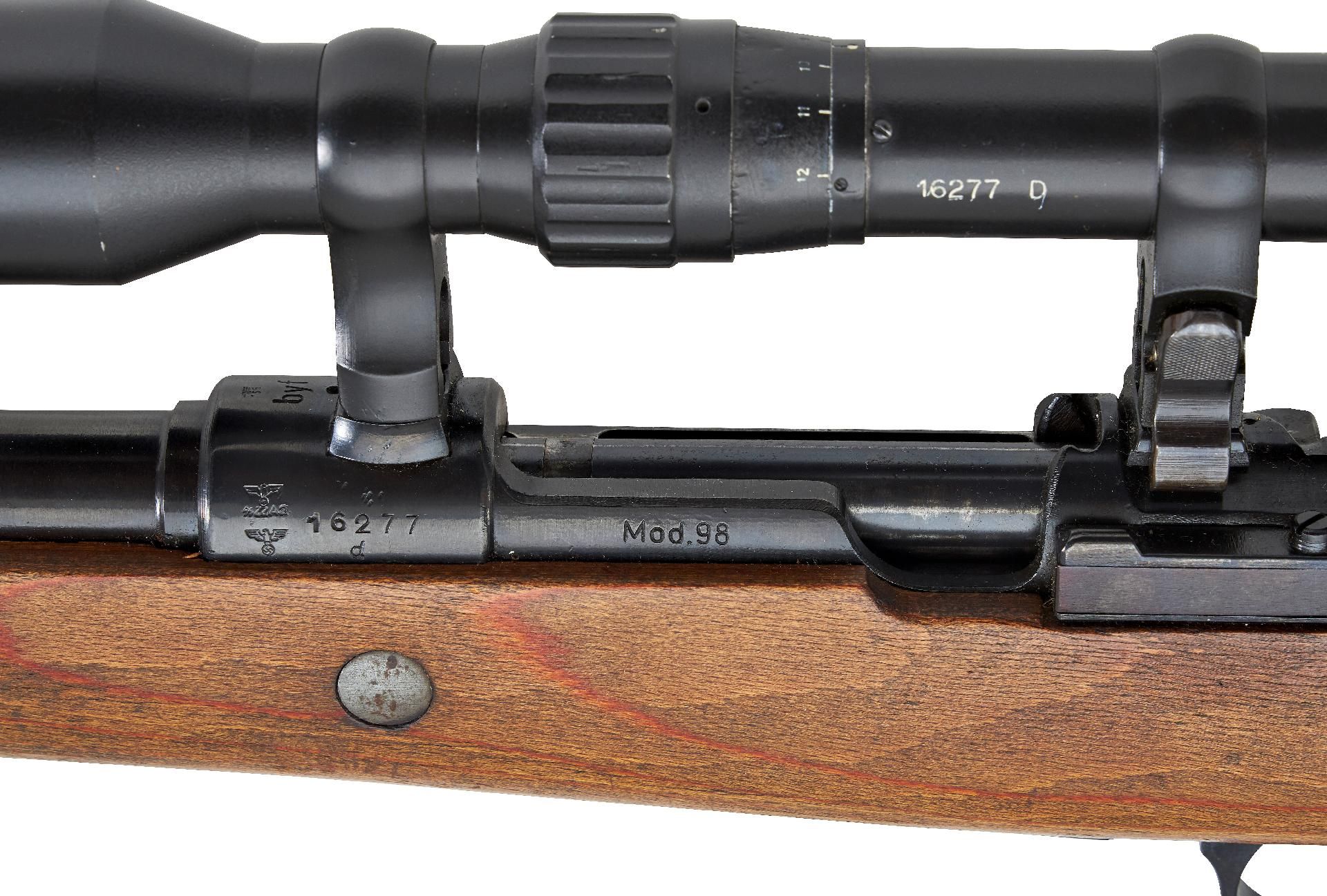 Guns / Rifles/ Militärische Ordonanzwaffen: SS - ZFK 98 der Firma Mauser Oberndorf a.N. (Code byf) - Bild 2 aus 20