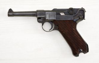 Kurzwaffen (militärisch) : Pistole P08 (byf 1941) im Kaliber 9 mm Luger, Seriennummer 4929