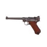 Kurzwaffen (militärisch) : Reichsmarine: Pistole 04 der Firma DWM aus dem Jahr 1917 mit der S.Nr...