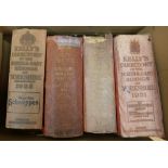 Yorkshire, North and East Ridings.  Kelly's Directories for 1909, 1913, 1921 & 1925, worn cond.
