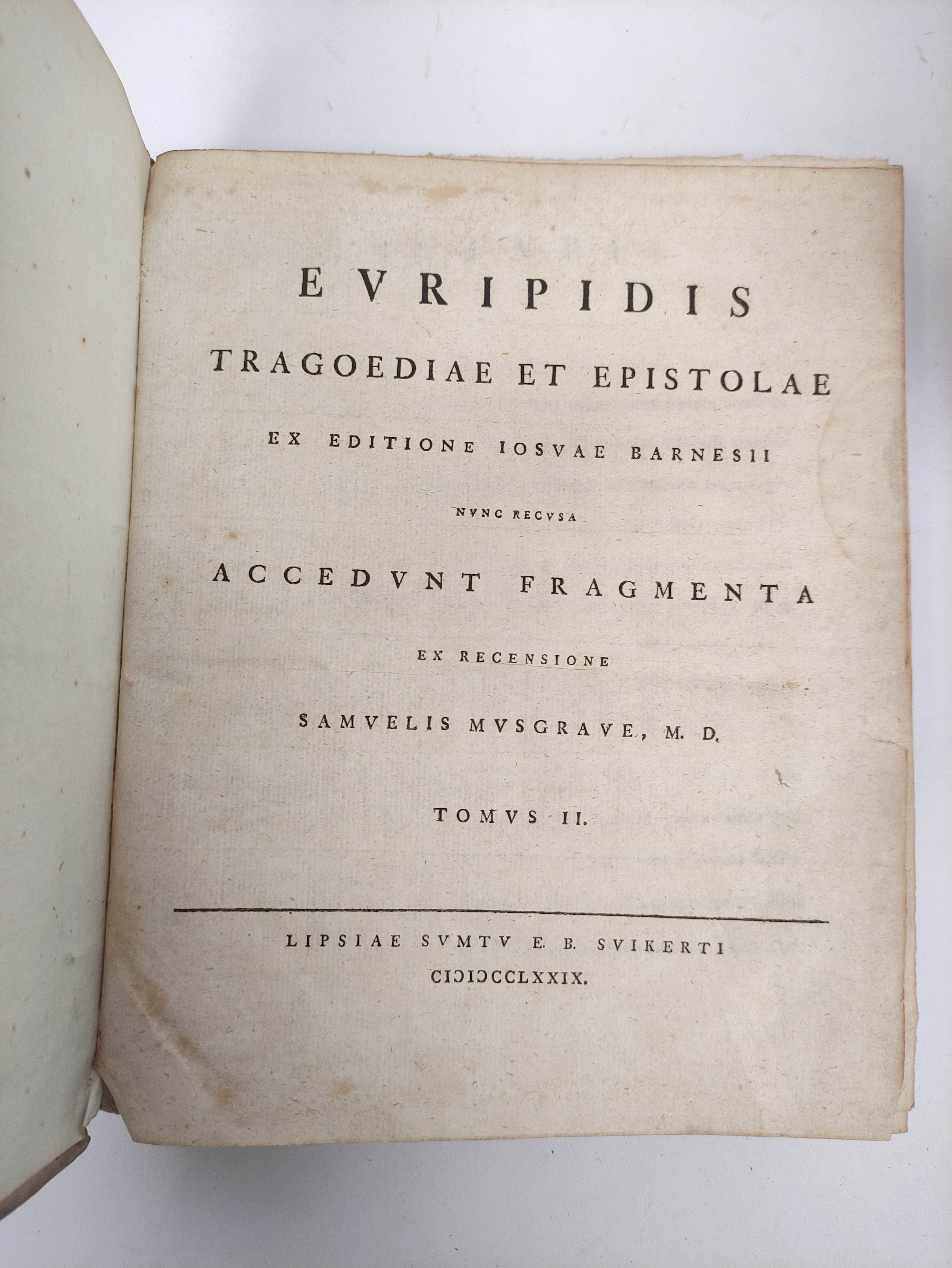 Euripedes. Tragoediae Fragment Epistolae. - Bild 9 aus 13