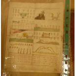 "An Indian Gazette".  10 watercolour drawings (ideograms) of an otherwise forgotten event in the