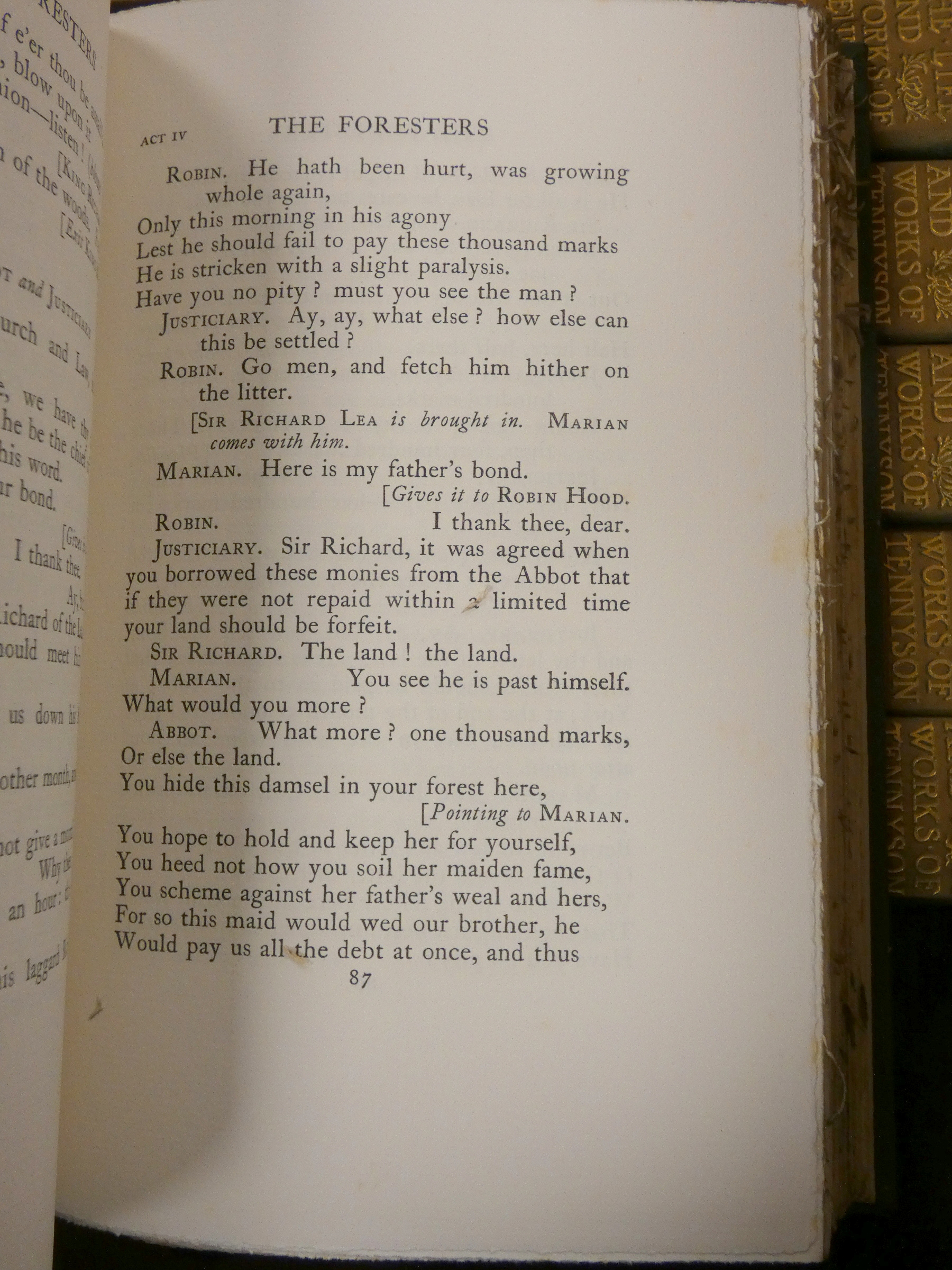 TENNYSON LORD.  The Life & Works. Edition Deluxe. The set of 12 vols. Frontis. Orig. green cloth, - Image 17 of 17