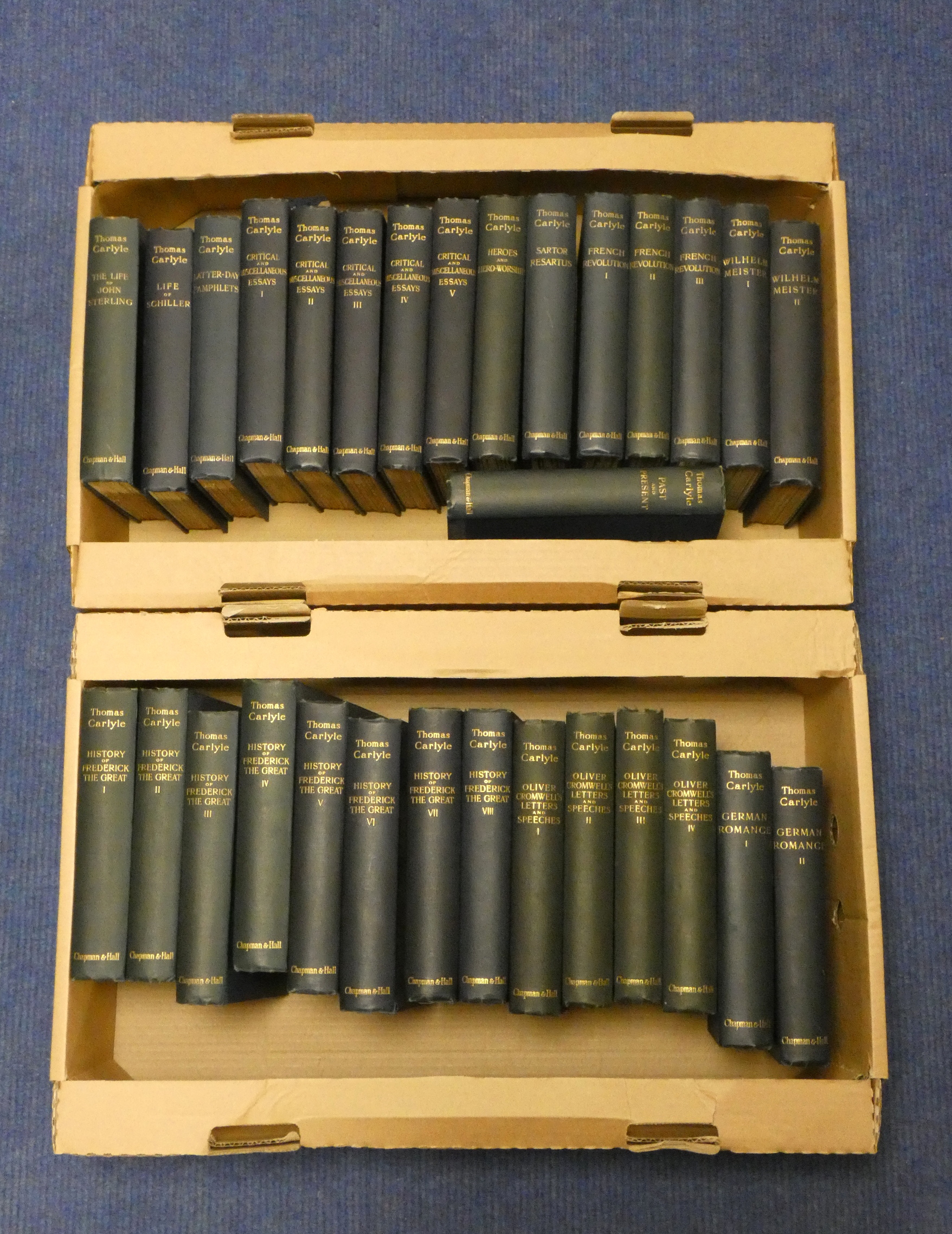 CARLYLE THOMAS.  The Works. The set of 30 vols. Illus. Blue cloth. Centenary Edition, 1890's. - Image 14 of 15