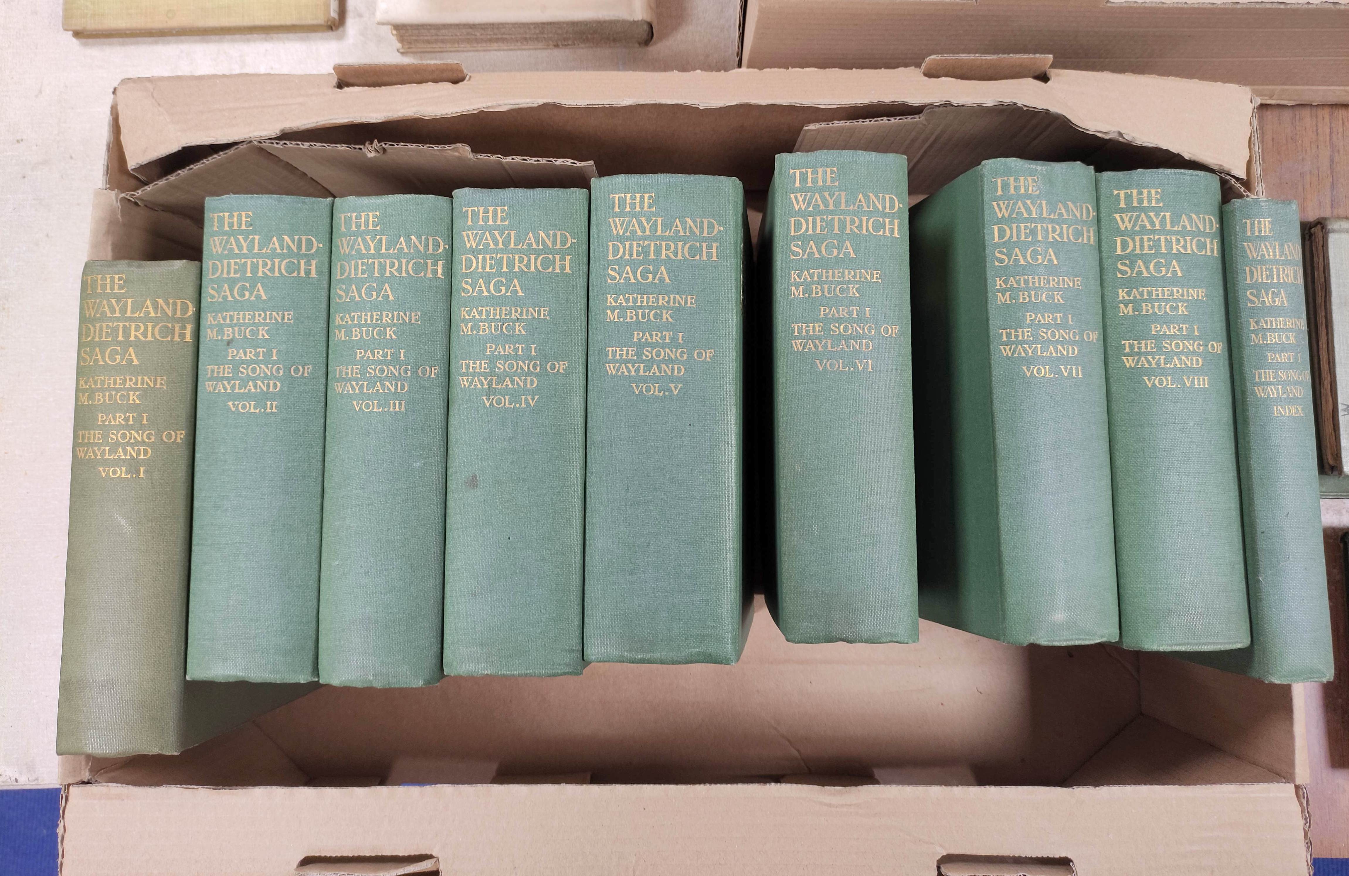 BUCK KATHERINE M.  The Wayland-Dietrich Saga, Part 1, The Song of Wayland. 8 vols. plus index vol.