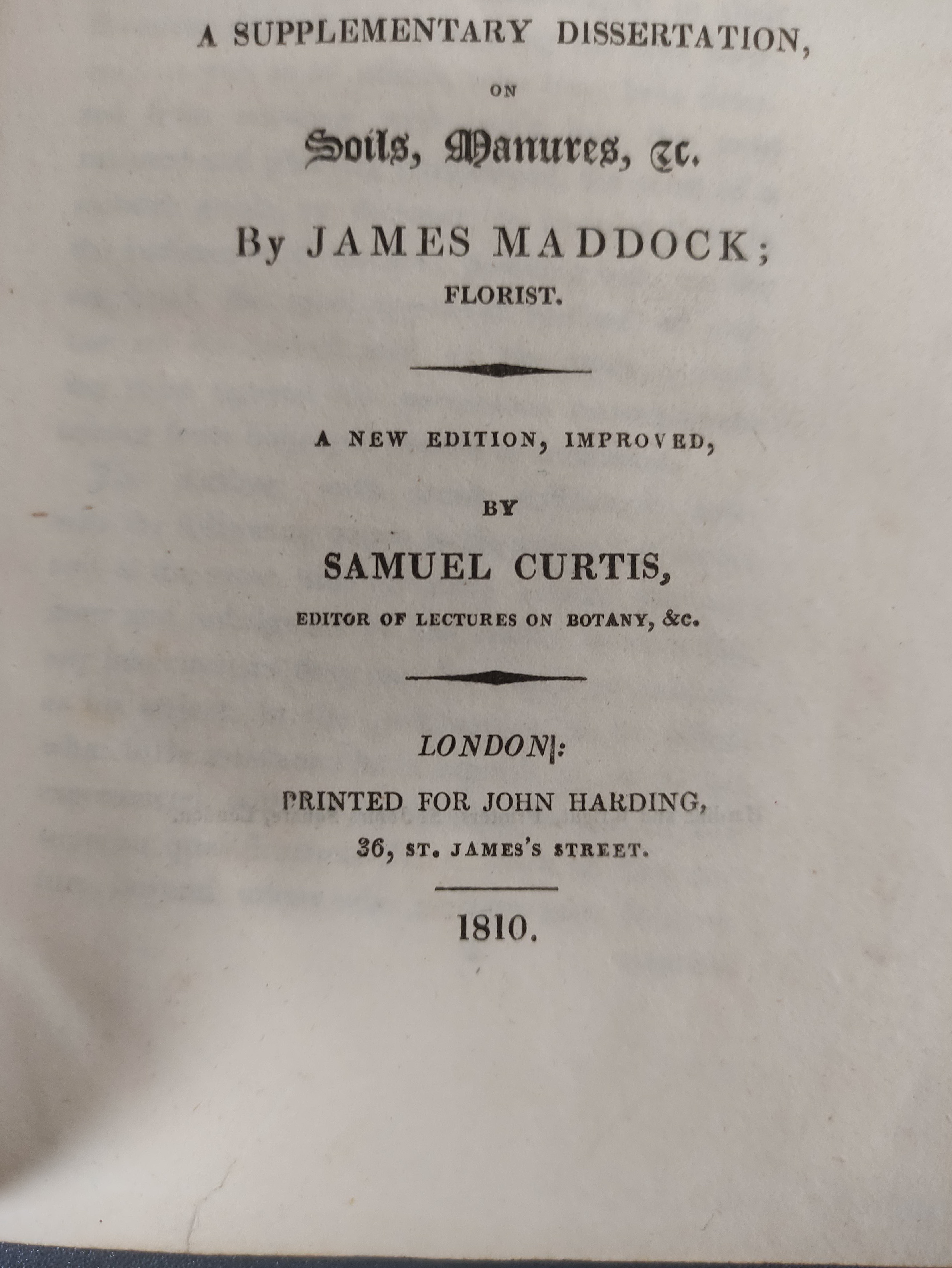 MADDOCK JAMES.  The Florist's Directory, A Treatise on the Culture of Flowers (ed. by Samuel - Image 6 of 6