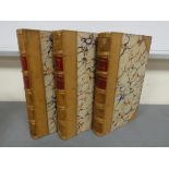 DE TOCQUEVILLE A.  De la Démocratie en Amerique. 3 vols. Half calf, marbled brds., many pencil