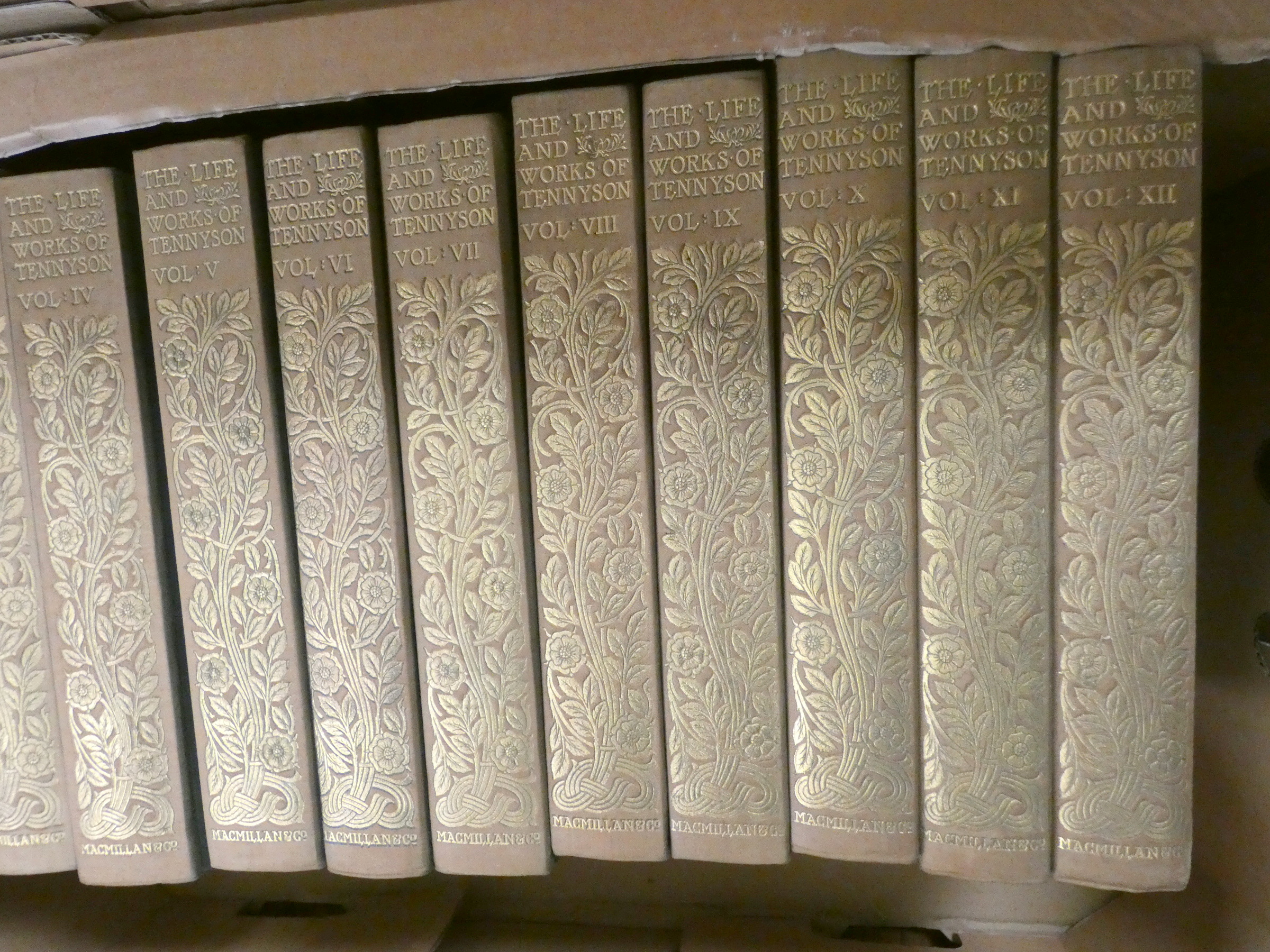 TENNYSON LORD.  The Life & Works. Edition Deluxe. The set of 12 vols. Frontis. Orig. green cloth, - Image 4 of 17