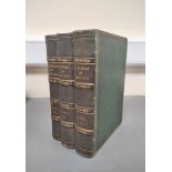 WRIGHT THOMAS.  The History of Ireland. 3 vols. Eng. plates by H. Warren. Quarto. Green morocco.