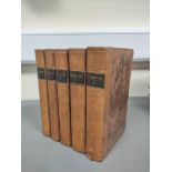 The Rambler.  3 vols. Eng. port. frontis of Dr. Johnson. Rebacked old calf. 1794; also The Guardian,