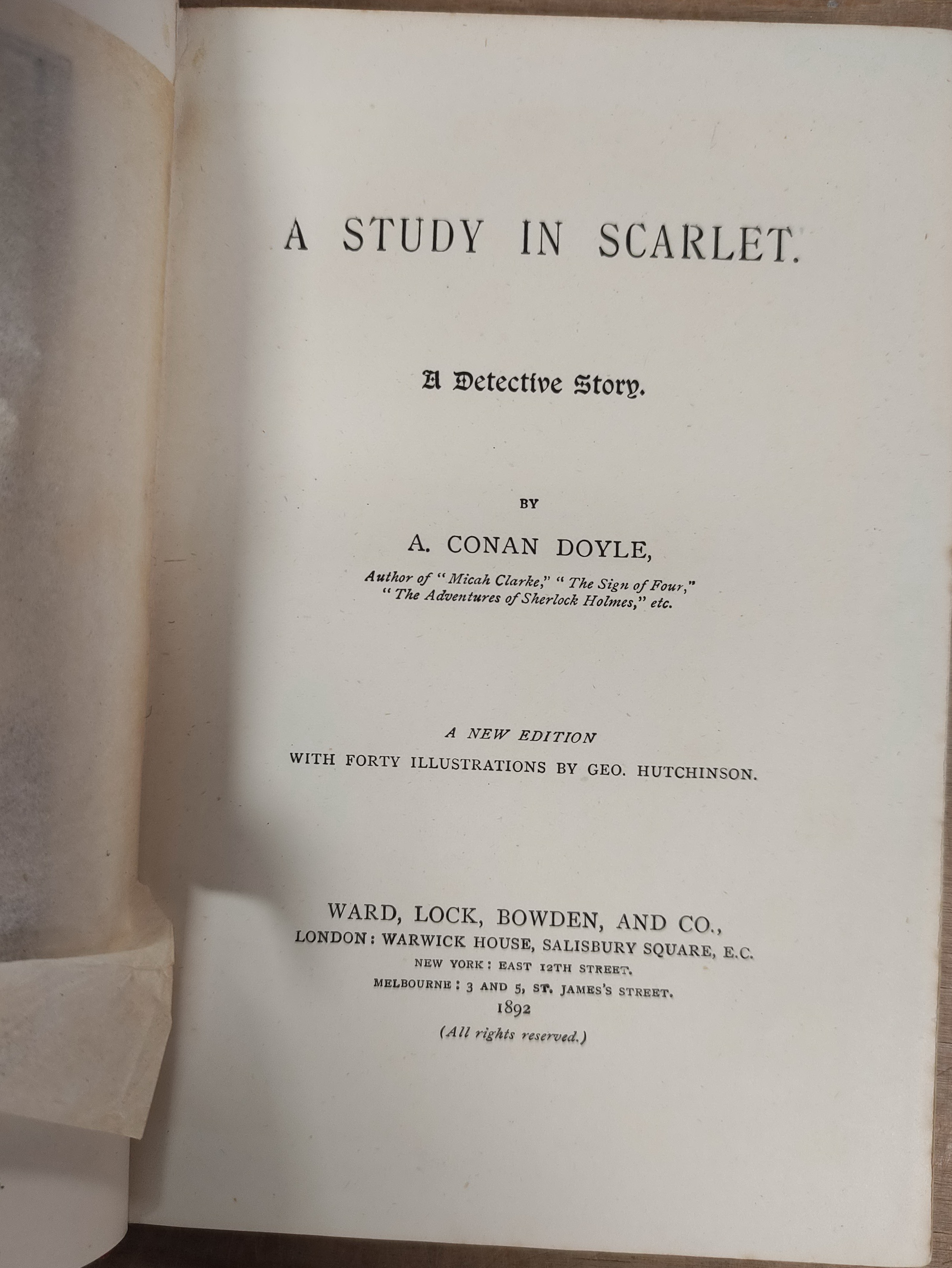 CONAN DOYLE A.  The Memoirs of Sherlock Holmes. Text illus. by Sidney Paget. Large 8vo. Orig. - Image 3 of 12