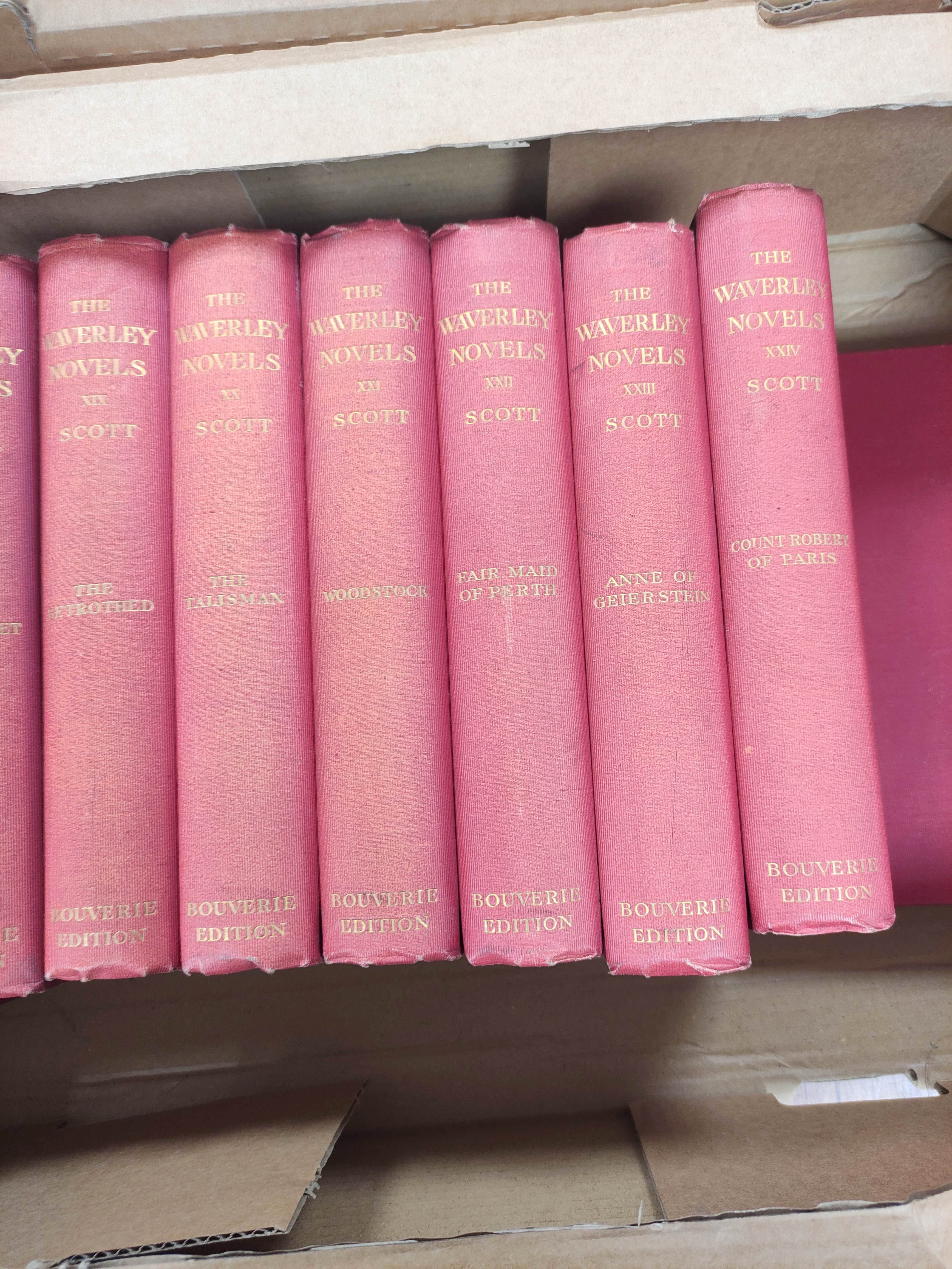 SCOTT SIR WALTER.  The Waverley Novels. The set of 25 vols. Frontis & eng. titles. Red cloth, a good - Image 3 of 13