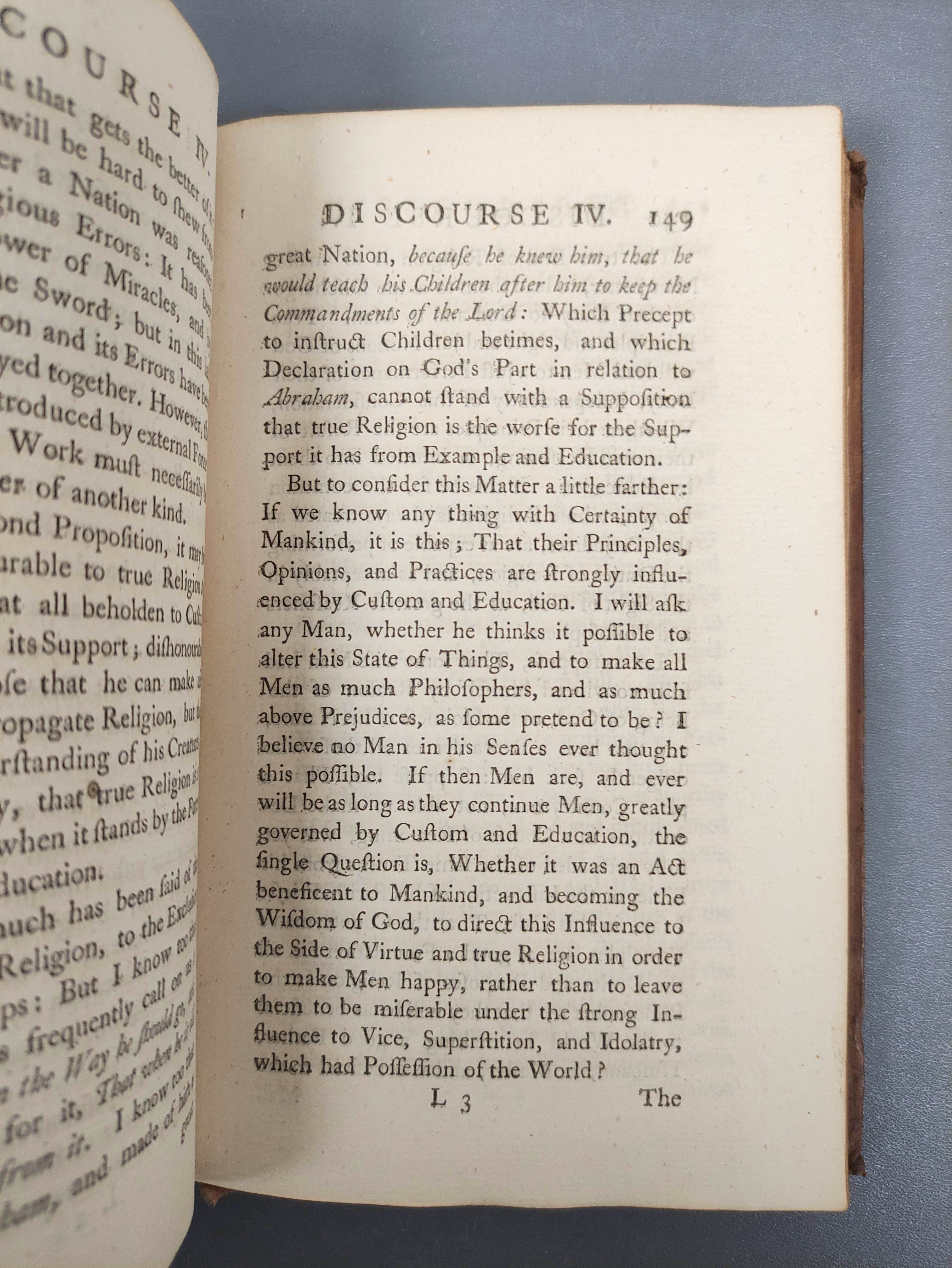 SHERLOCK THOMAS.  Several Discourses Preached at the Temple Church. 4 vols. Calf, some internal - Image 6 of 7