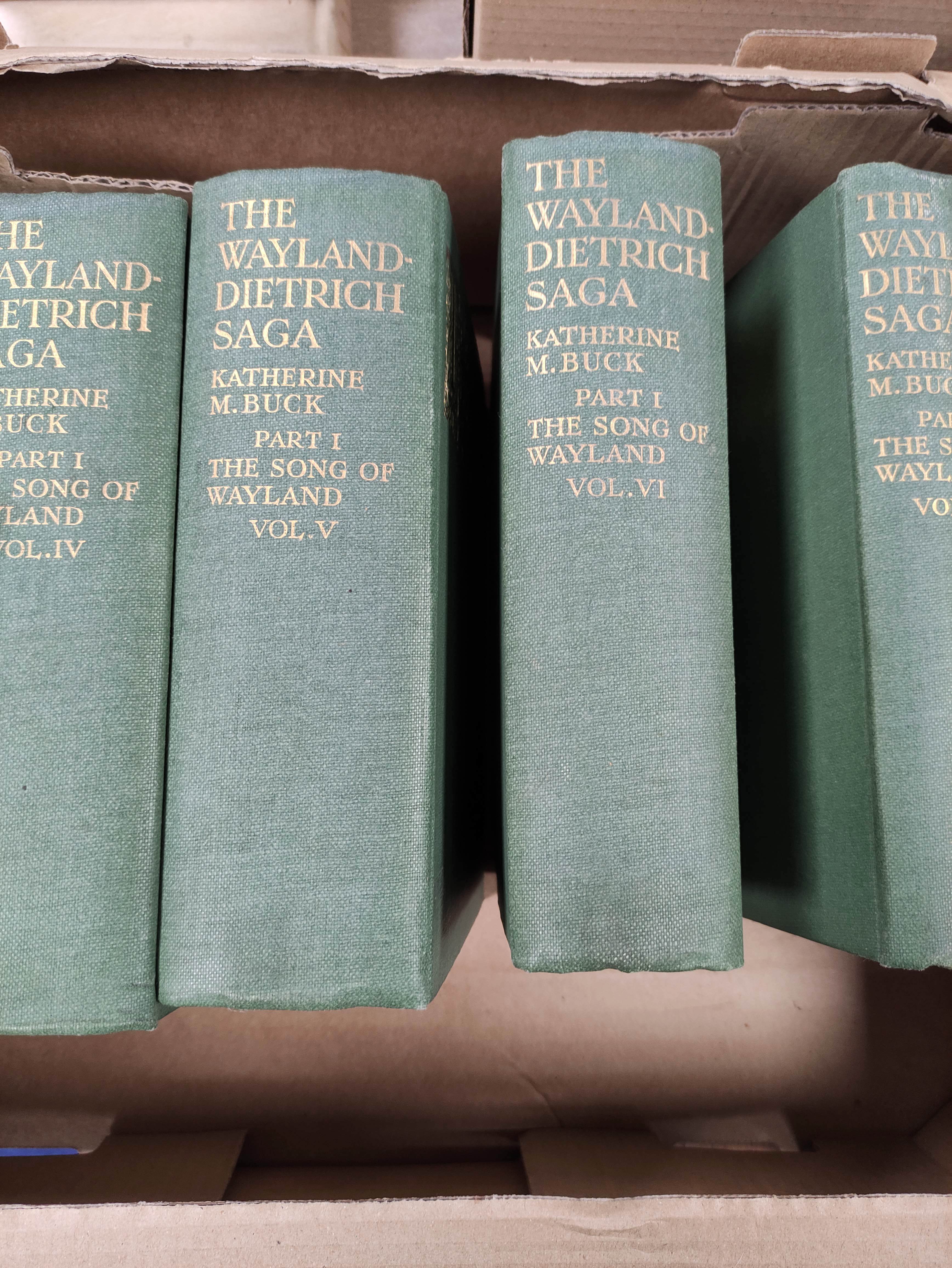 BUCK KATHERINE M.  The Wayland-Dietrich Saga, Part 1, The Song of Wayland. 8 vols. plus index vol. - Image 3 of 11