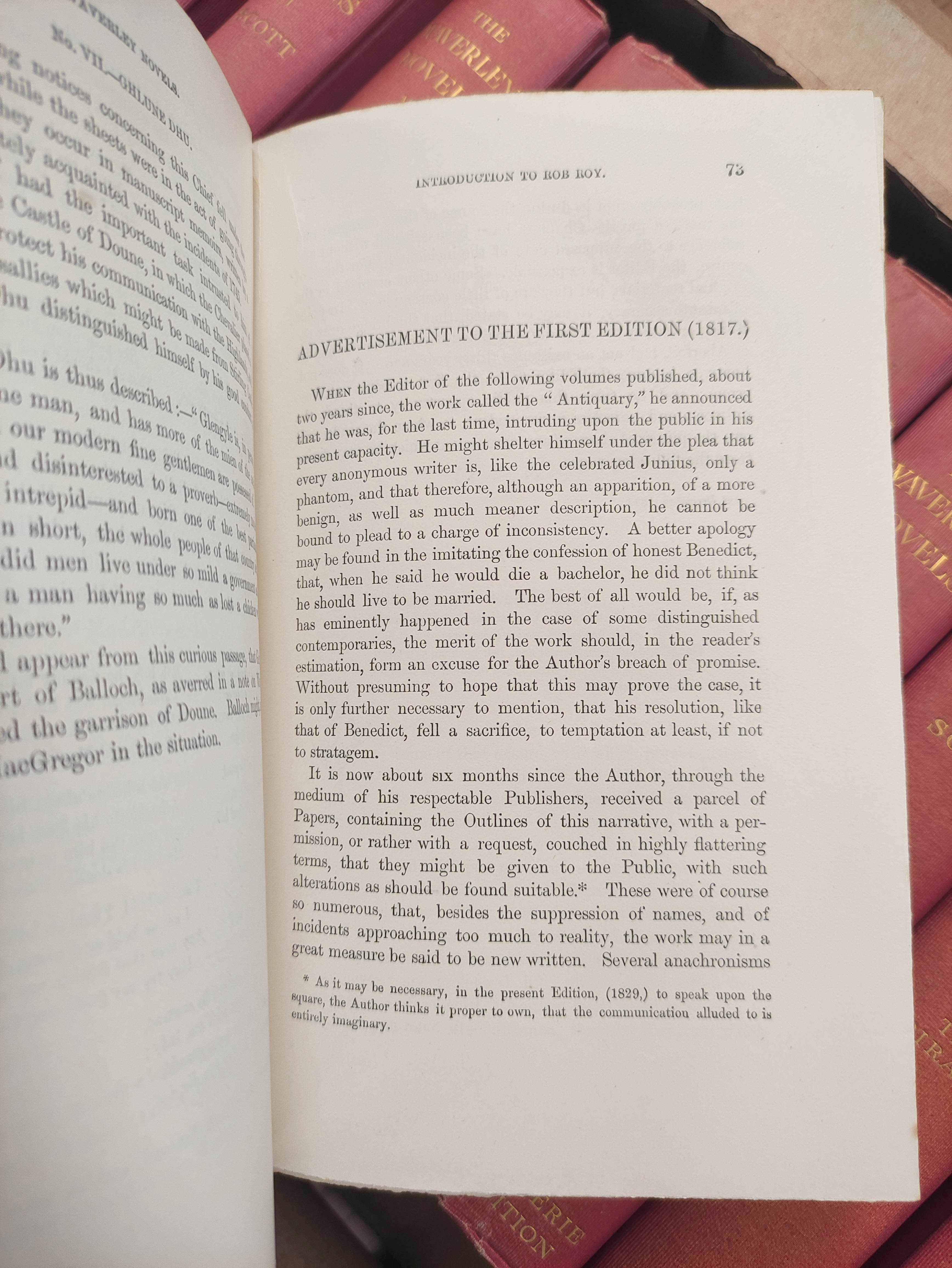 SCOTT SIR WALTER.  The Waverley Novels. The set of 25 vols. Frontis & eng. titles. Red cloth, a good - Image 13 of 13