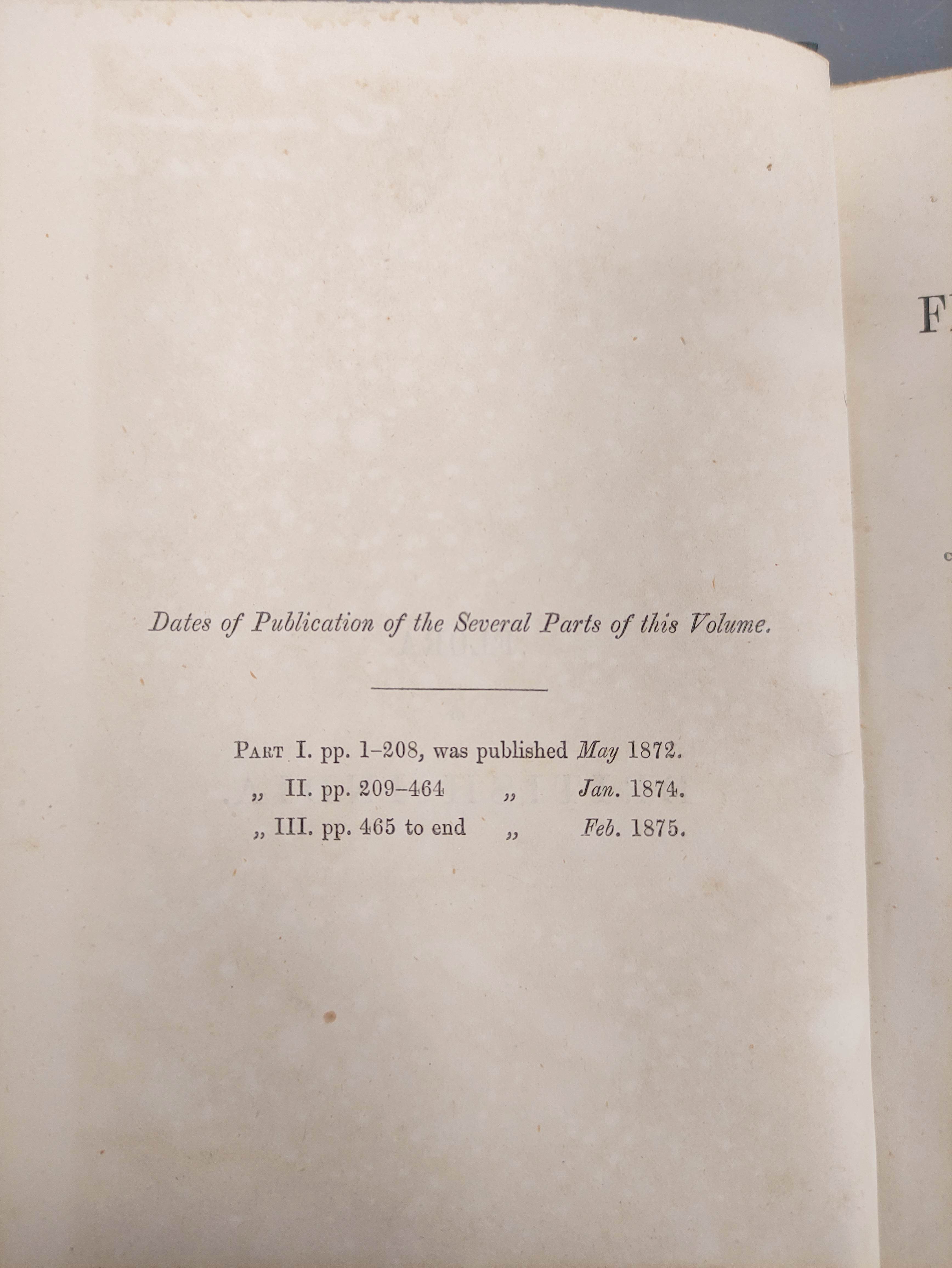 HOOKER J. D.  The Flora of British India. Vols. 1 to 6. Orig. dark blue cloth, some wear. 1875-1894. - Image 5 of 9