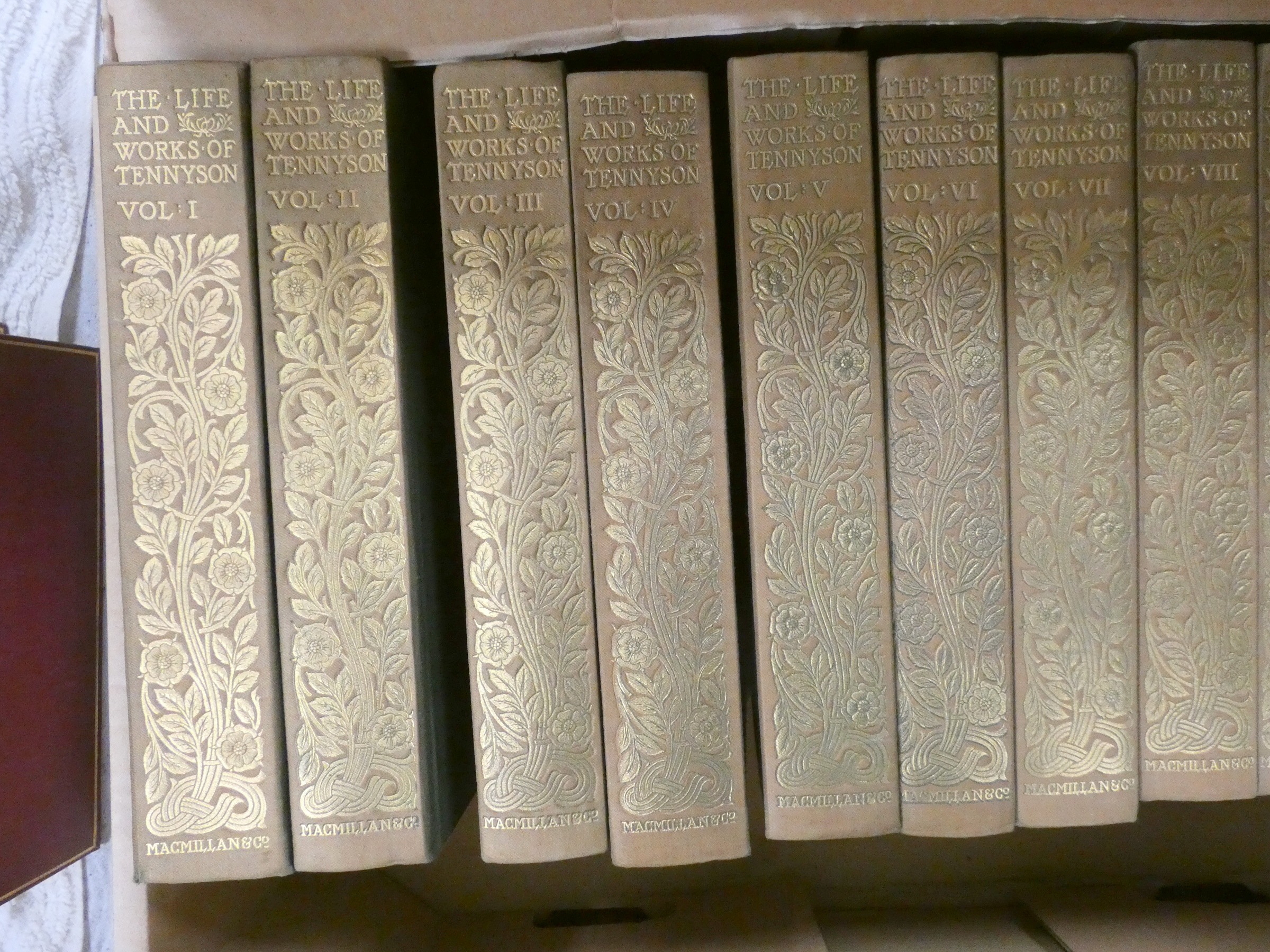 TENNYSON LORD.  The Life & Works. Edition Deluxe. The set of 12 vols. Frontis. Orig. green cloth, - Image 2 of 17