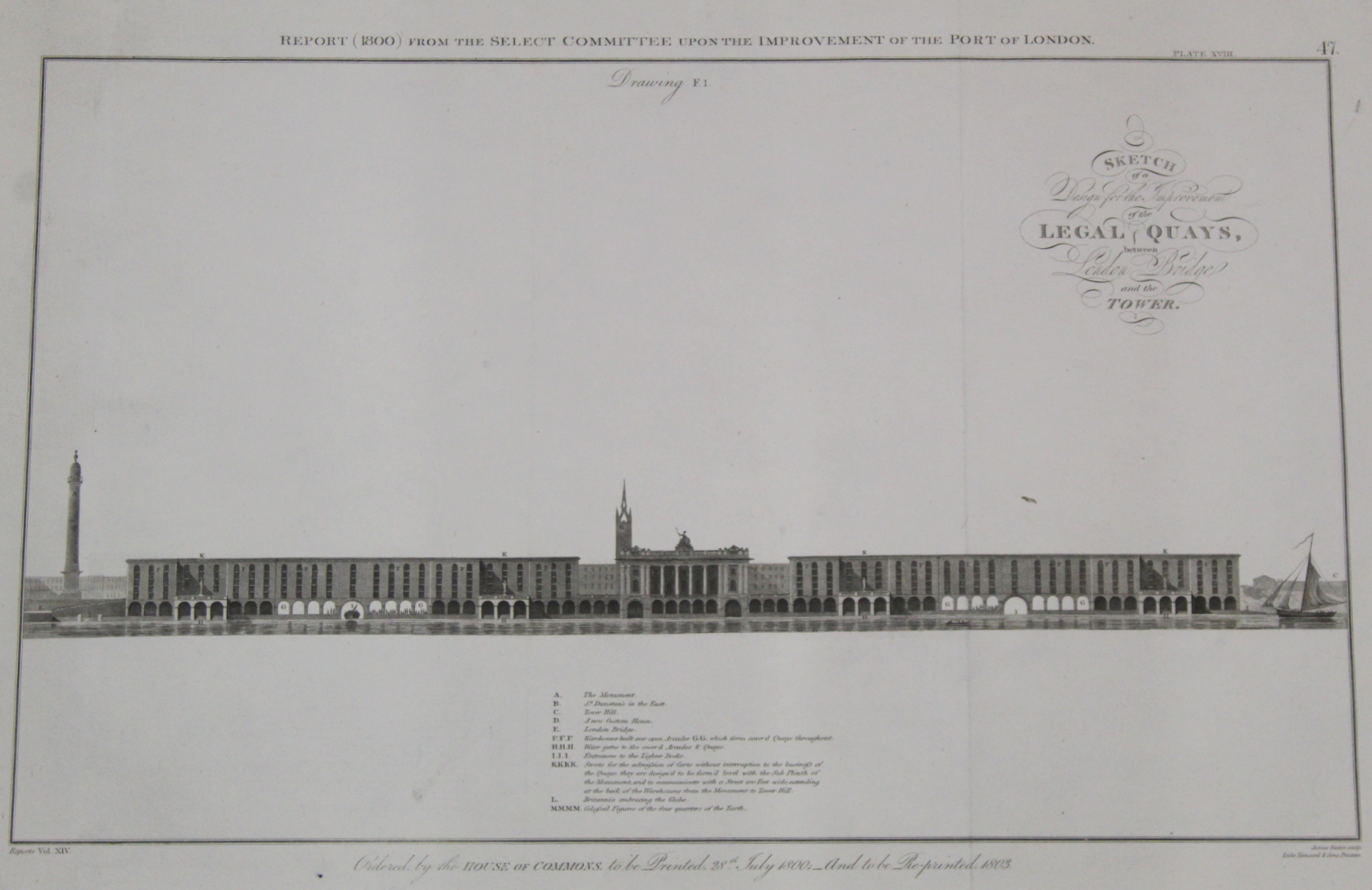 TELFORD & DOUGLASS.  2 engraved elevations & sections for London bridges; also 3 similar incl. - Image 13 of 13