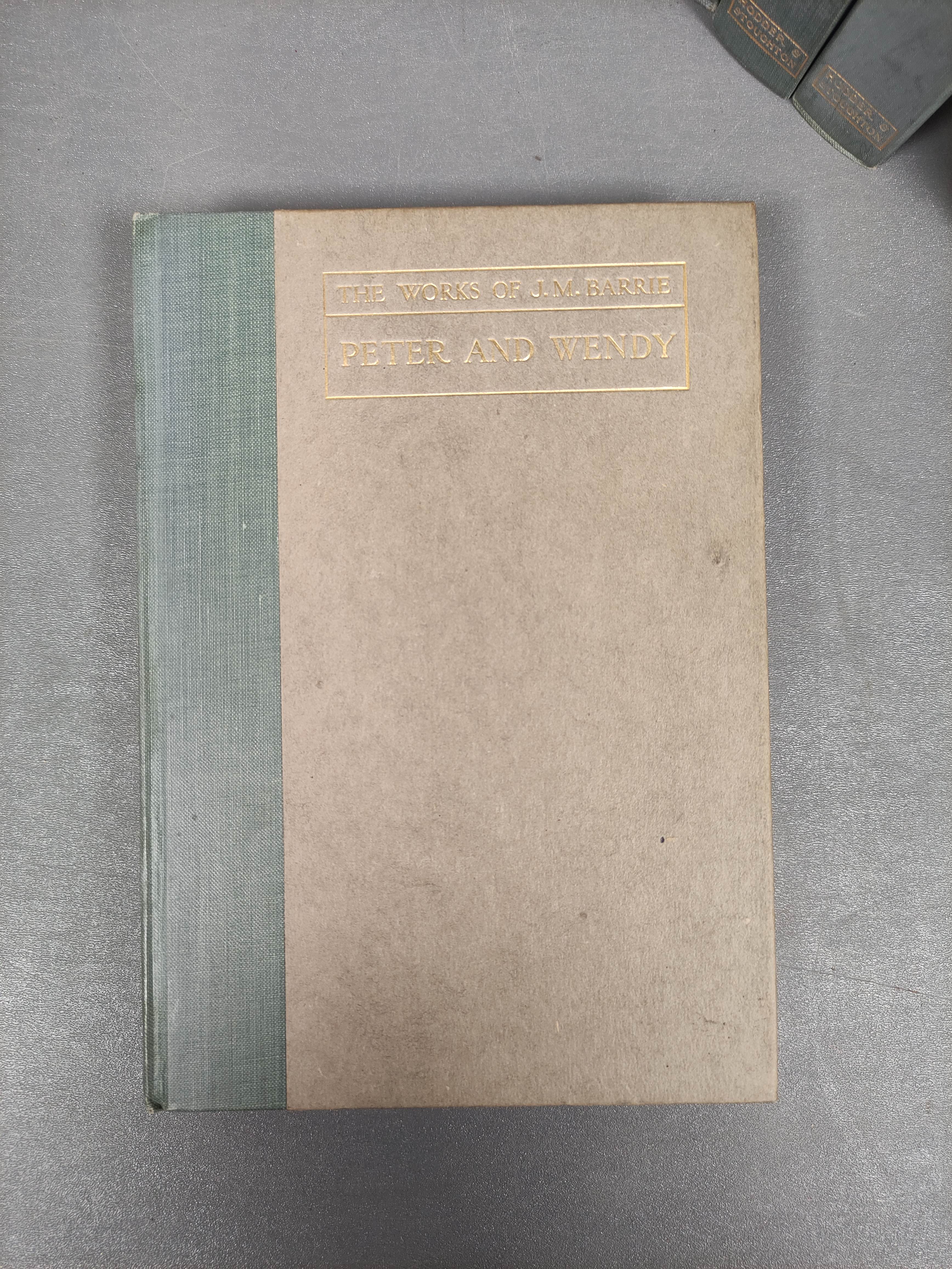 BARRIE J. M.  Works. The Kirriemuir Edition. 10 vols. Small quarto. Cloth backed brds. 1913. - Image 2 of 10