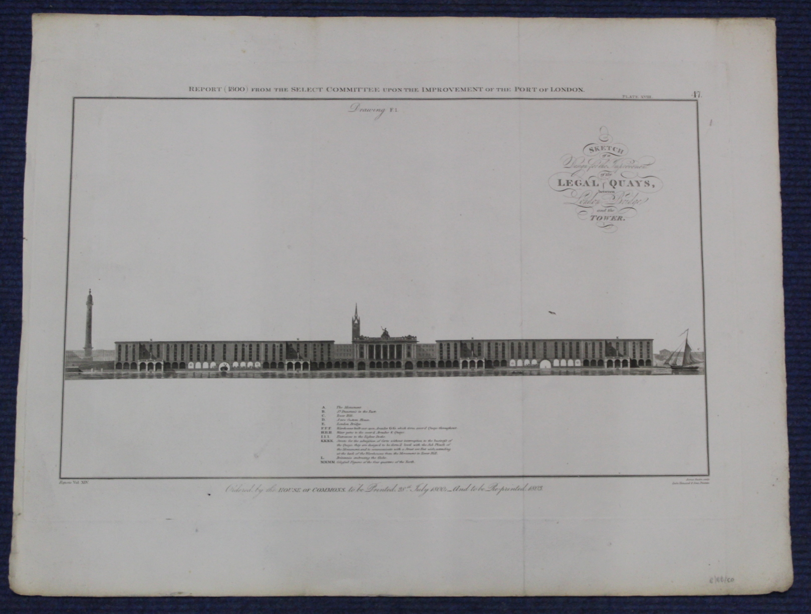 TELFORD & DOUGLASS.  2 engraved elevations & sections for London bridges; also 3 similar incl. - Image 12 of 13