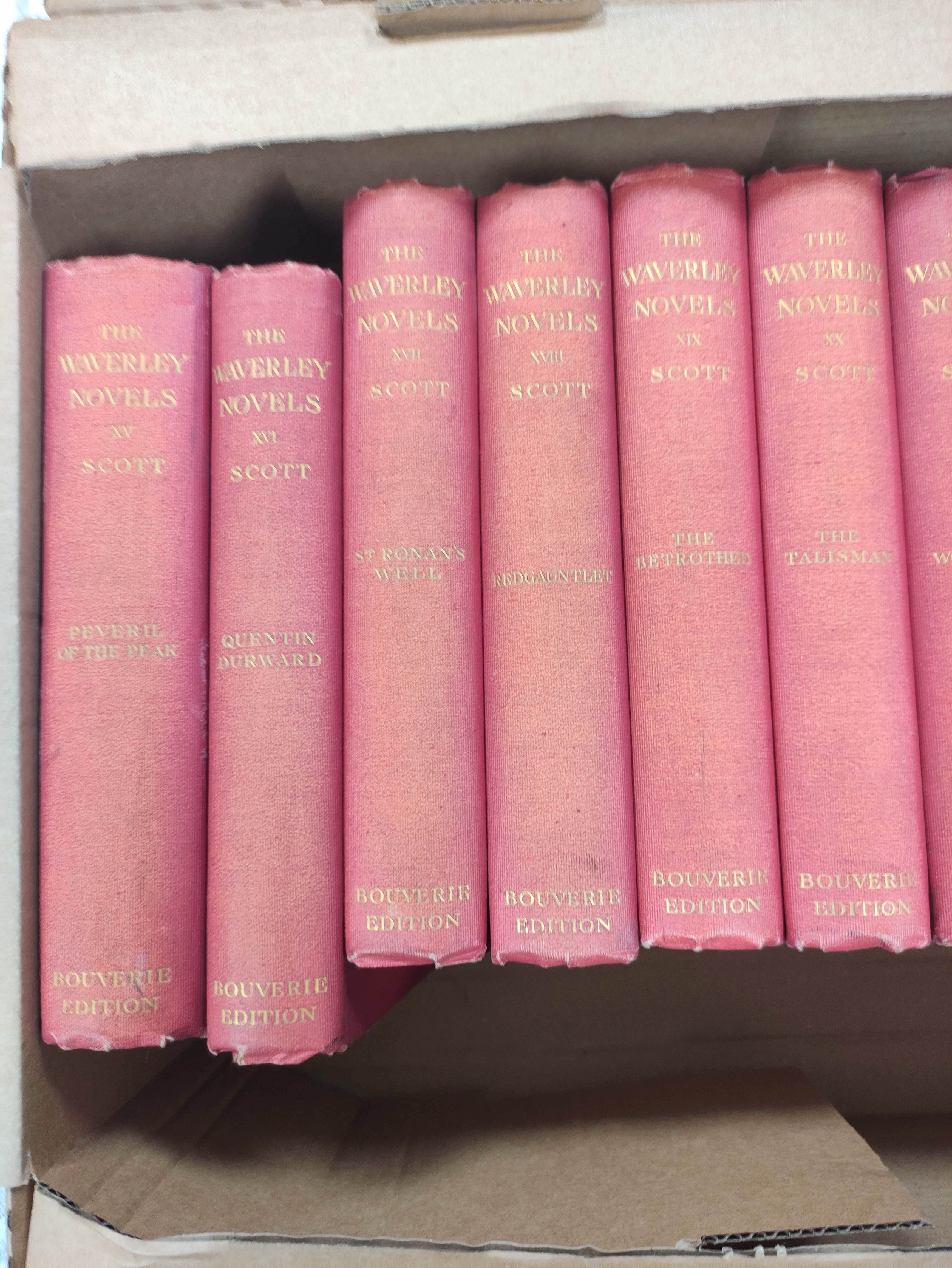 SCOTT SIR WALTER.  The Waverley Novels. The set of 25 vols. Frontis & eng. titles. Red cloth, a good - Image 2 of 13