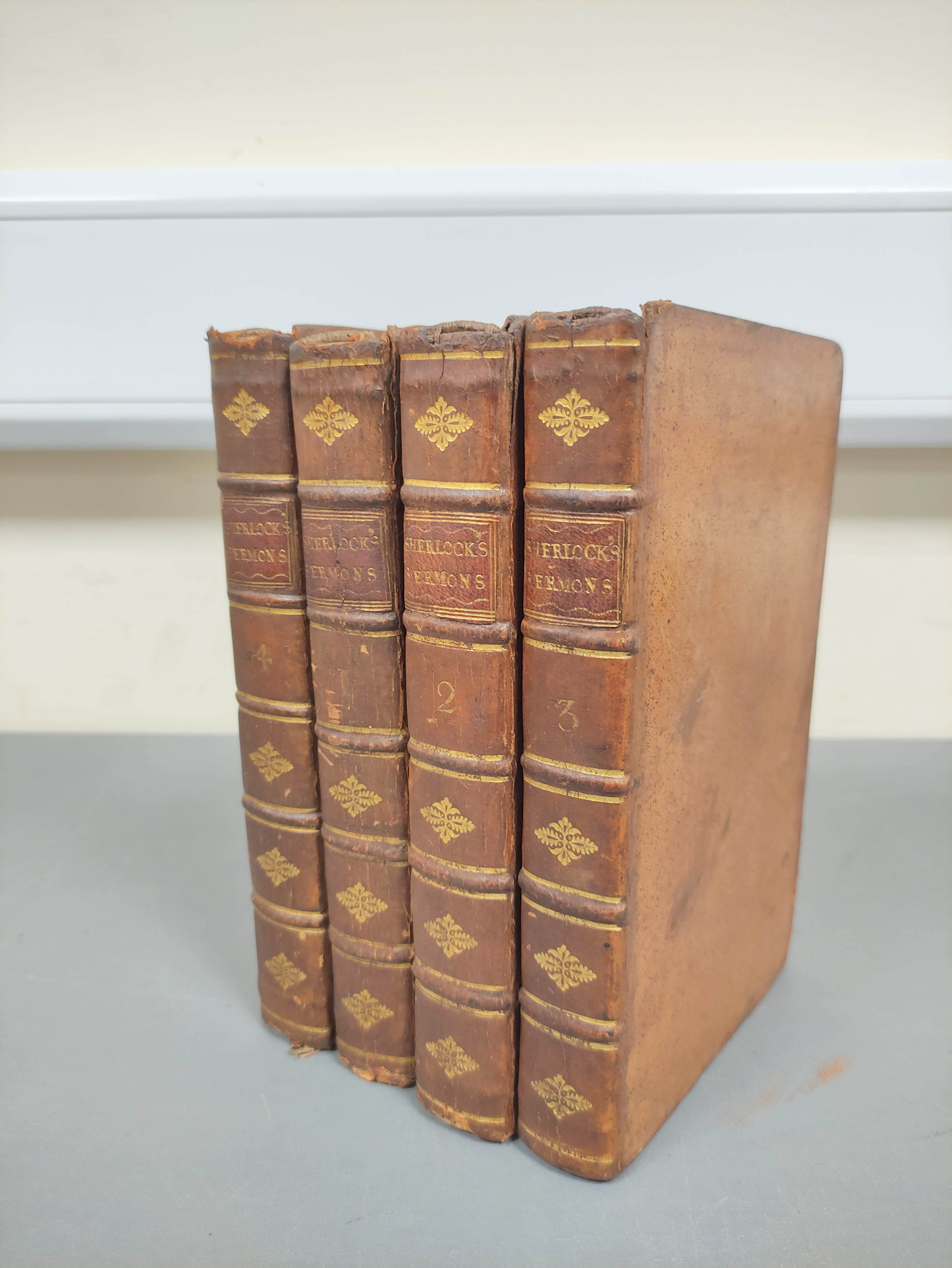 SHERLOCK THOMAS.  Several Discourses Preached at the Temple Church. 4 vols. Calf, some internal