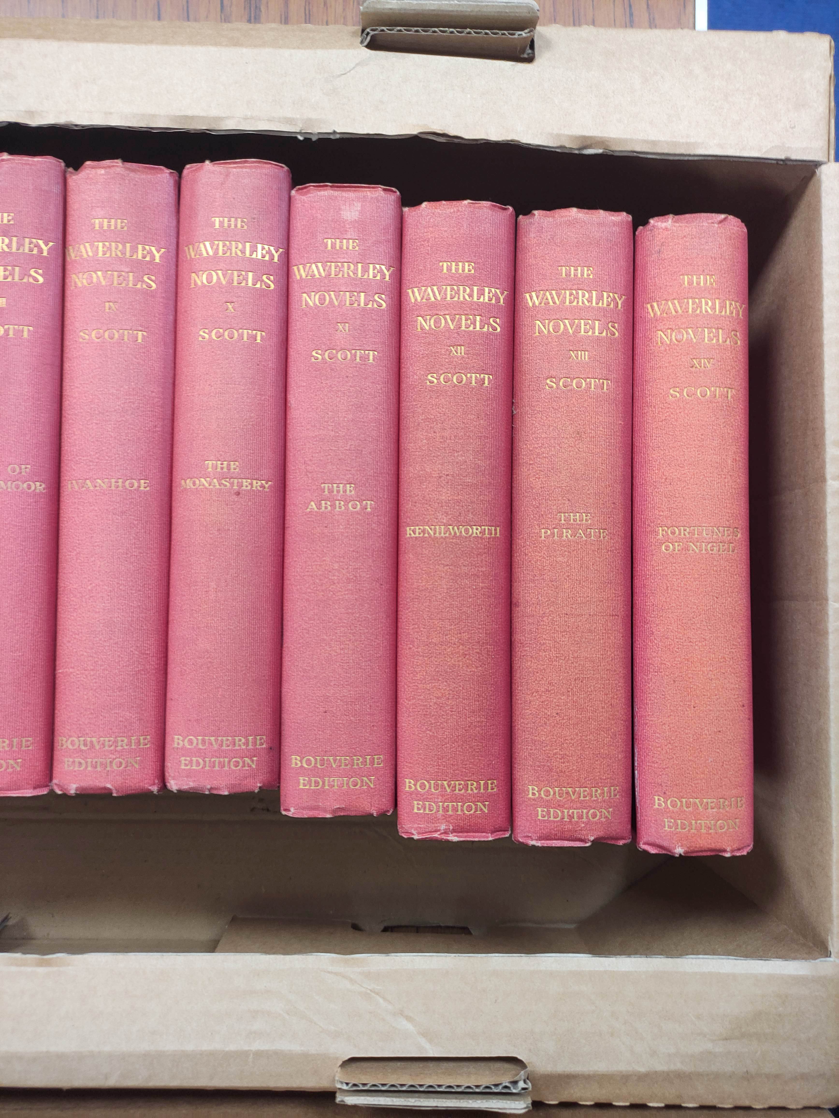 SCOTT SIR WALTER.  The Waverley Novels. The set of 25 vols. Frontis & eng. titles. Red cloth, a good - Image 6 of 13