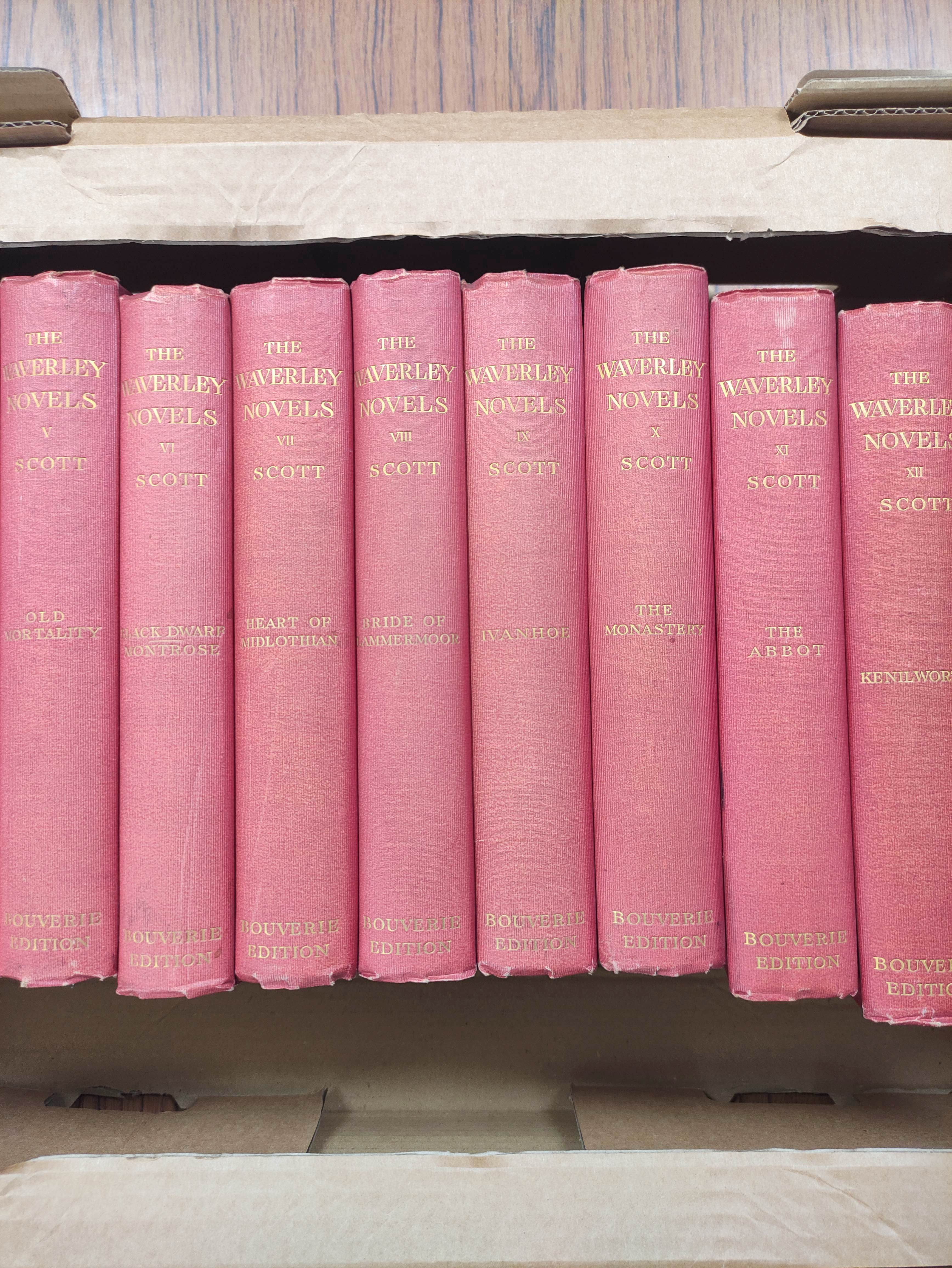 SCOTT SIR WALTER.  The Waverley Novels. The set of 25 vols. Frontis & eng. titles. Red cloth, a good - Image 5 of 13