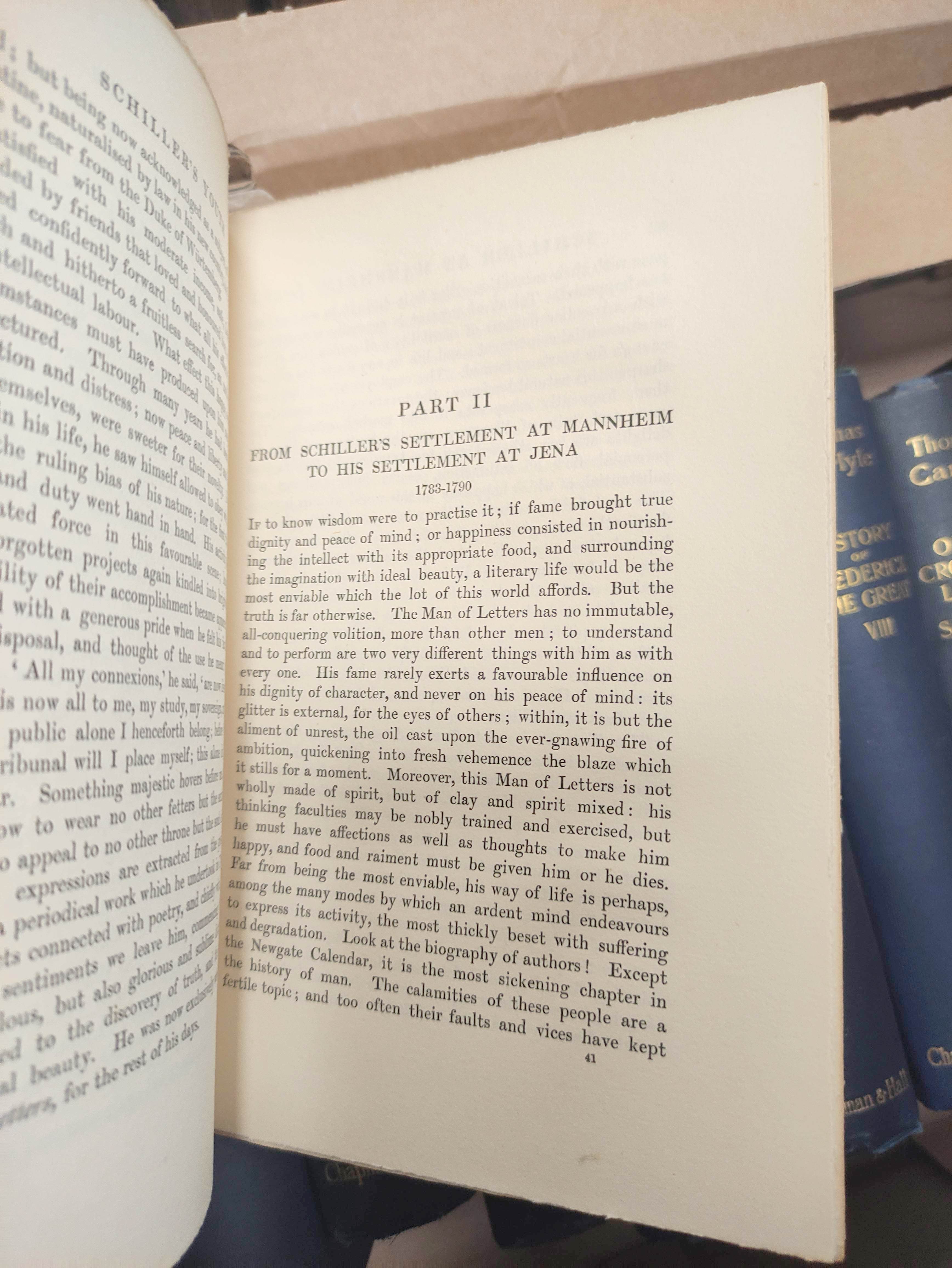 CARLYLE THOMAS.  The Works. The set of 30 vols. Illus. Blue cloth. Centenary Edition, 1890's. - Image 13 of 15