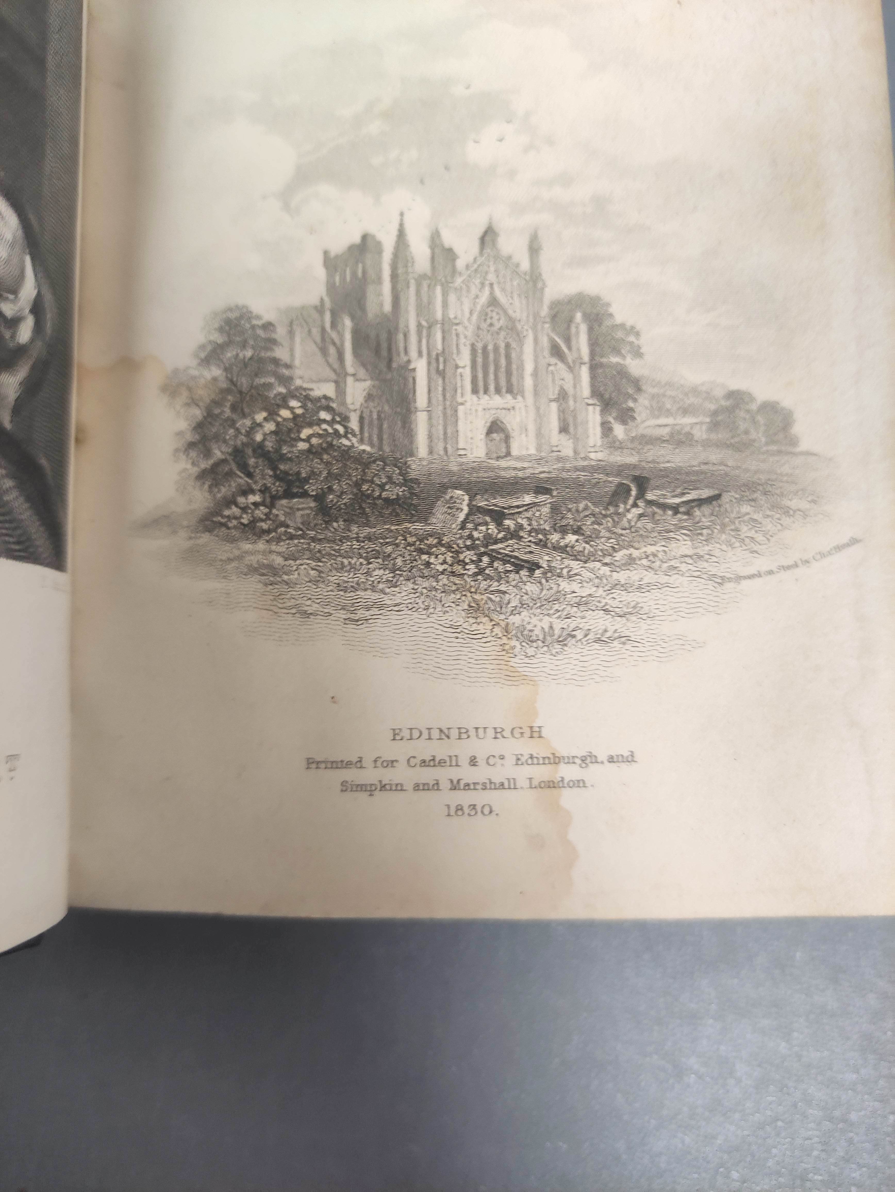 SCOTT SIR WALTER.  The Poetical Works. 11 vols. in six. Eng. frontis & titles. 16mo. Half dark calf. - Image 3 of 10