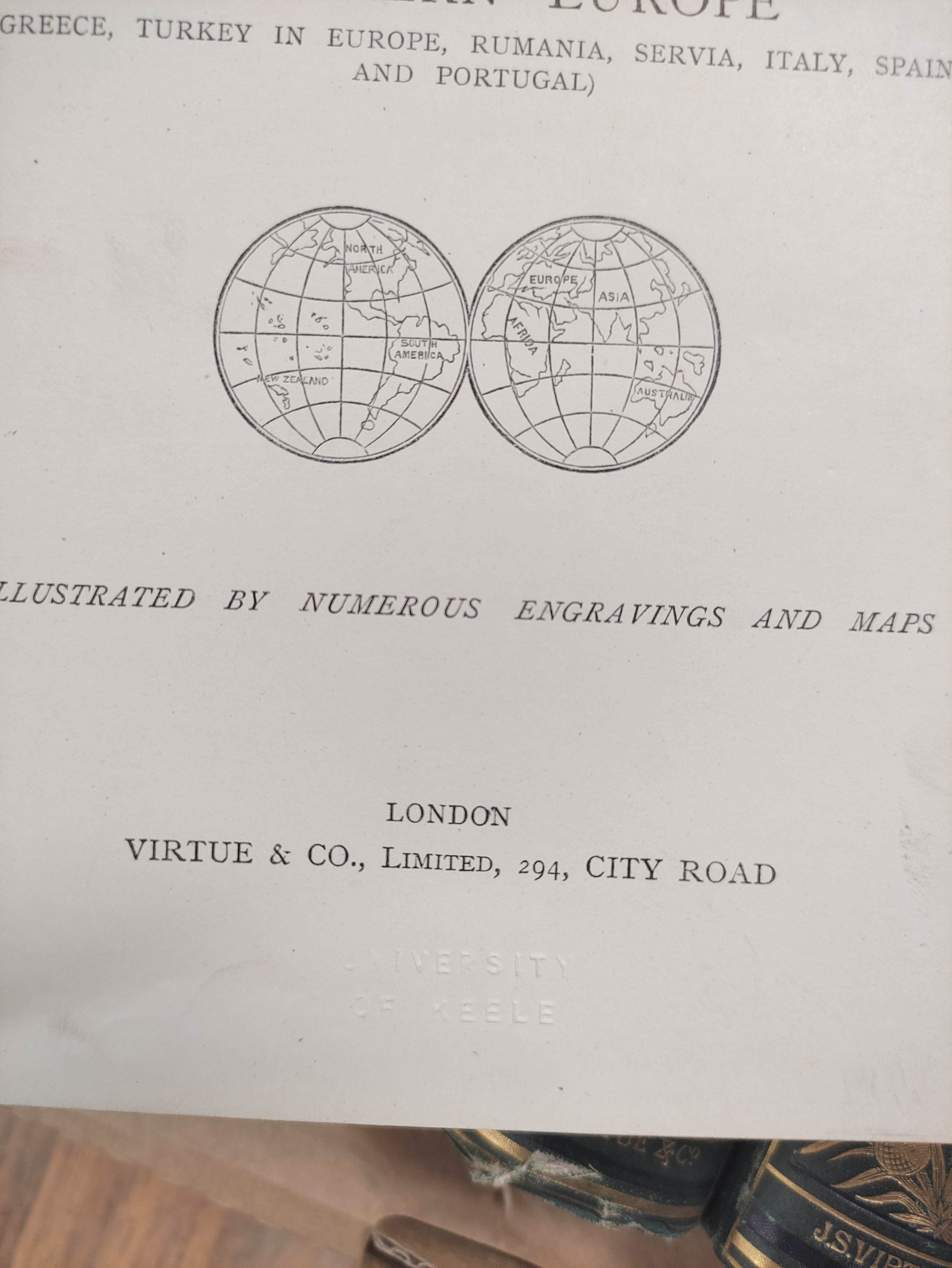 VIRTUE & CO. (Pubs).  The Universal Geography. Vols. 1 to 19. Many maps, plates & illus. Royal - Image 10 of 14