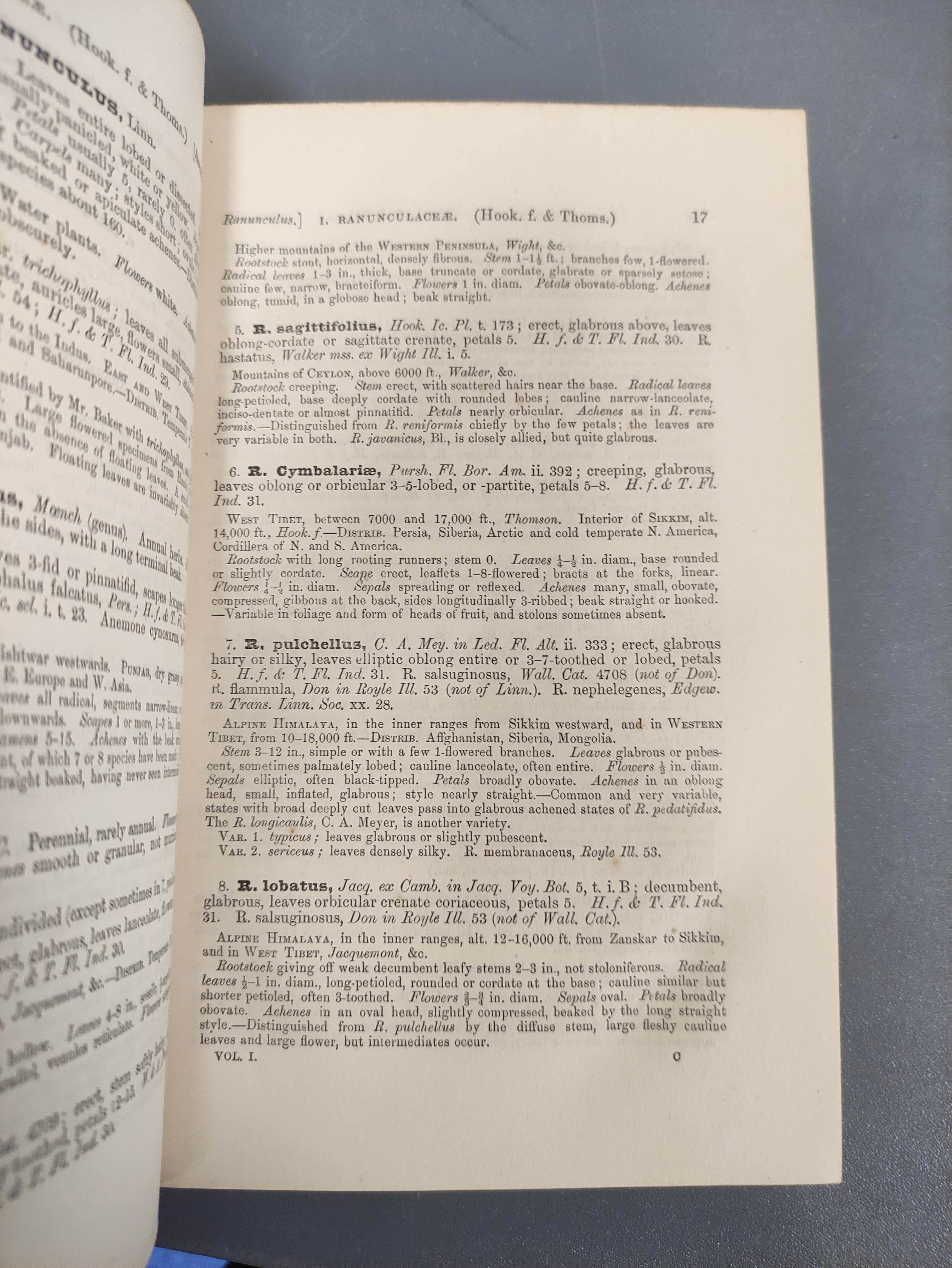 HOOKER J. D.  The Flora of British India. Vols. 1 to 6. Orig. dark blue cloth, some wear. 1875-1894. - Image 9 of 9