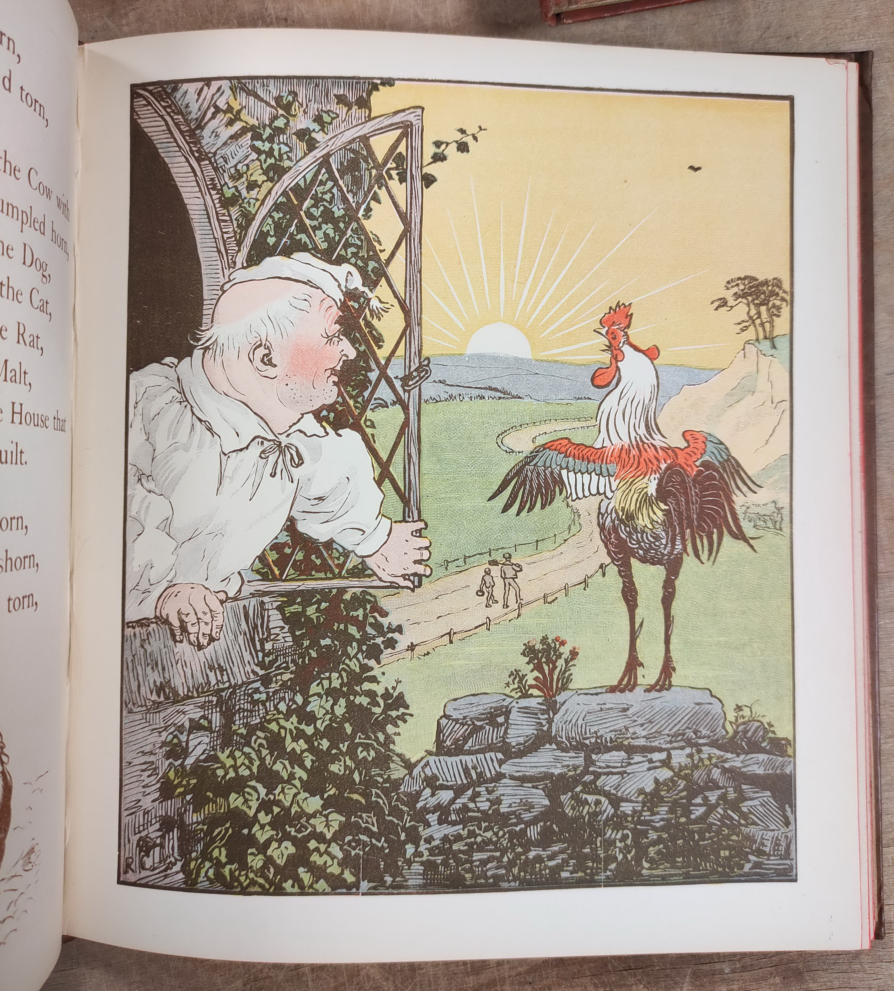 CRANE WALTER.  Pan Pipes, A Book of Old Songs. Col. illus. & decs. throughout. Oblong folio. Orig. - Image 6 of 11