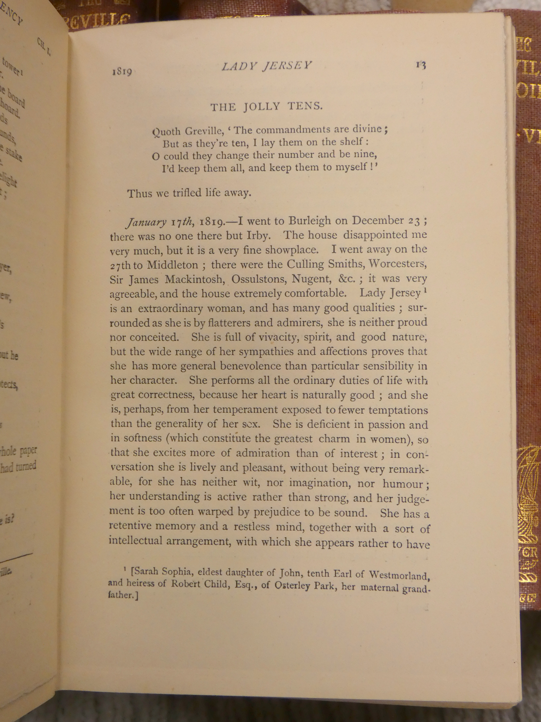 GREVILLE C. C. F.  The Greville Memoirs, ed. by Henry Reeve. 8 vols. Port. frontis, Orig. maroon - Image 7 of 7